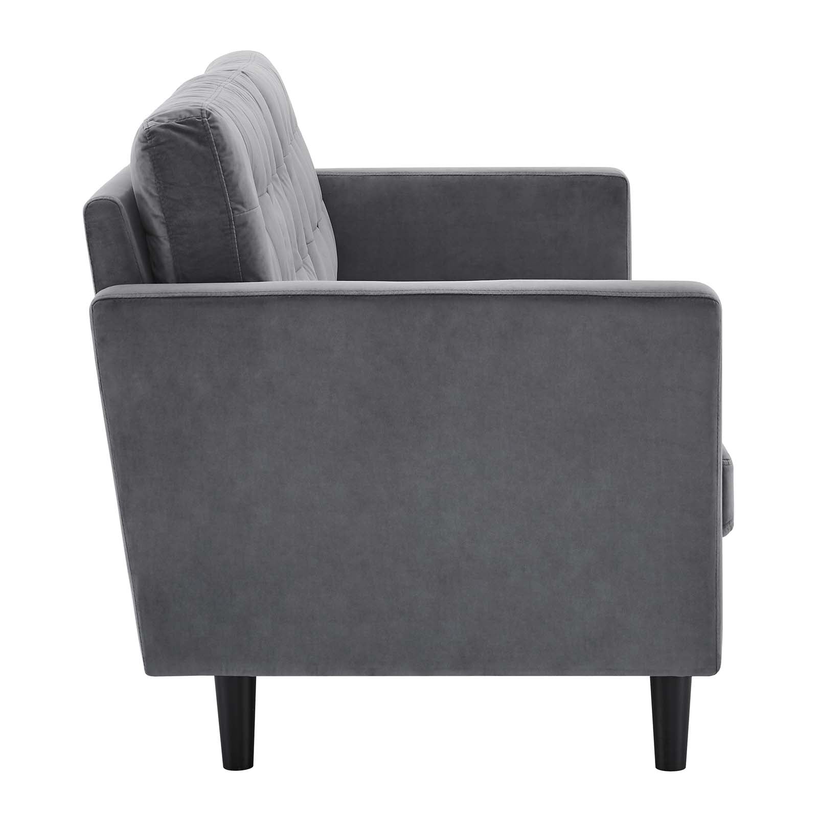 Modway Sofas & Couches - Exalt Tufted Performance Velvet Sofa Gray