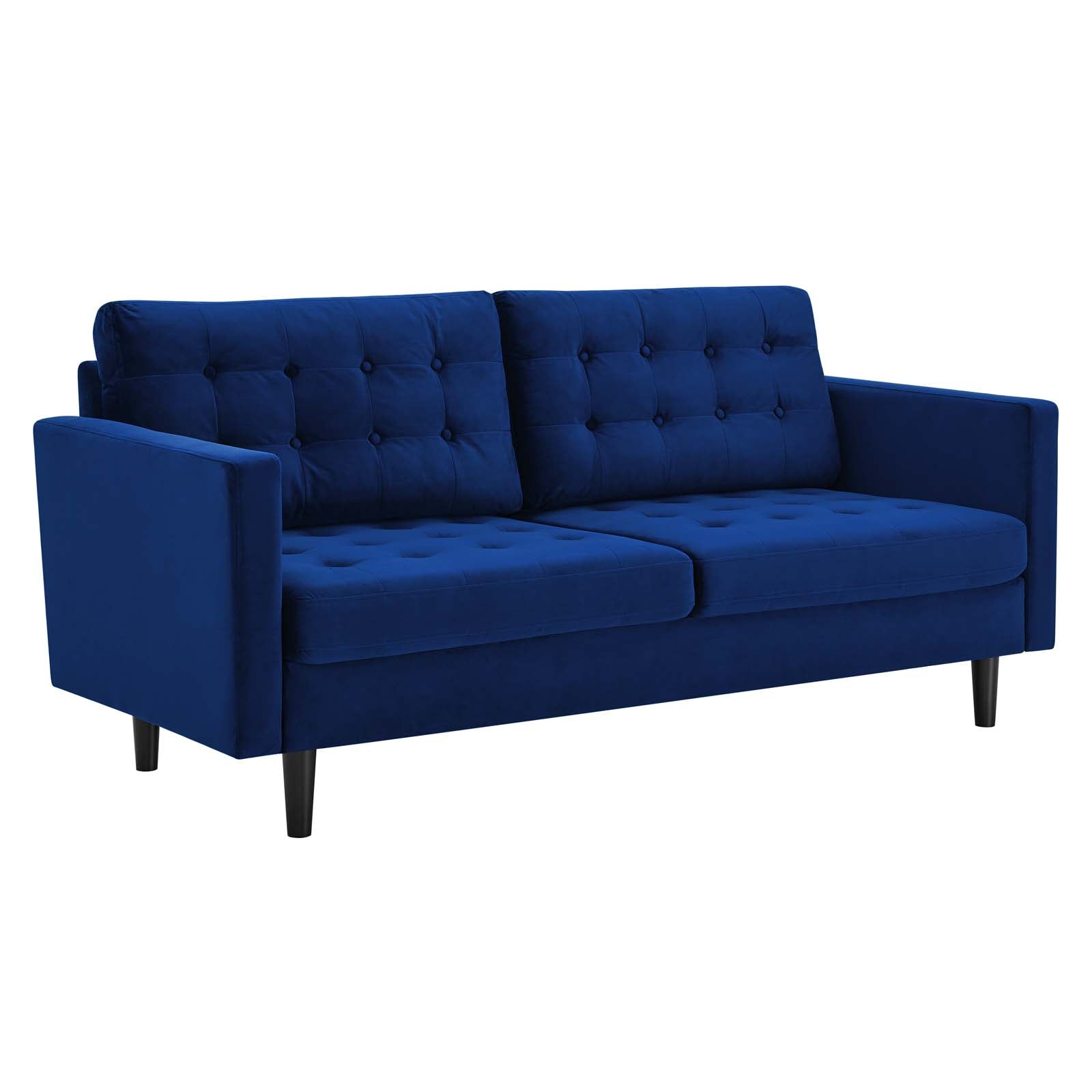 Modway Sofas & Couches - Exalt Tufted Performance Velvet Sofa Navy