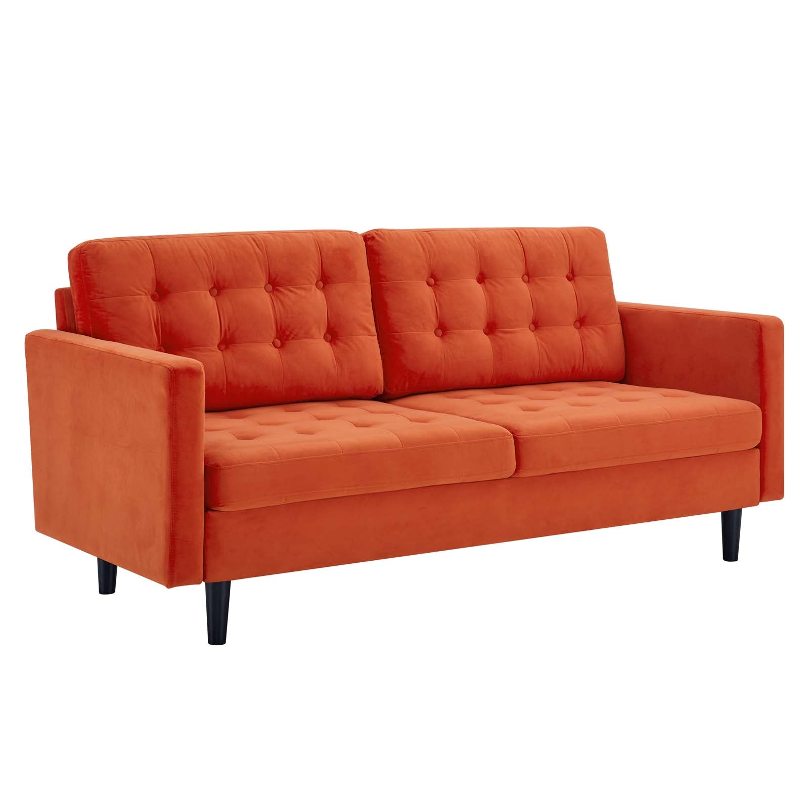 Modway Sofas & Couches - Exalt Tufted Performance Velvet Sofa Orange