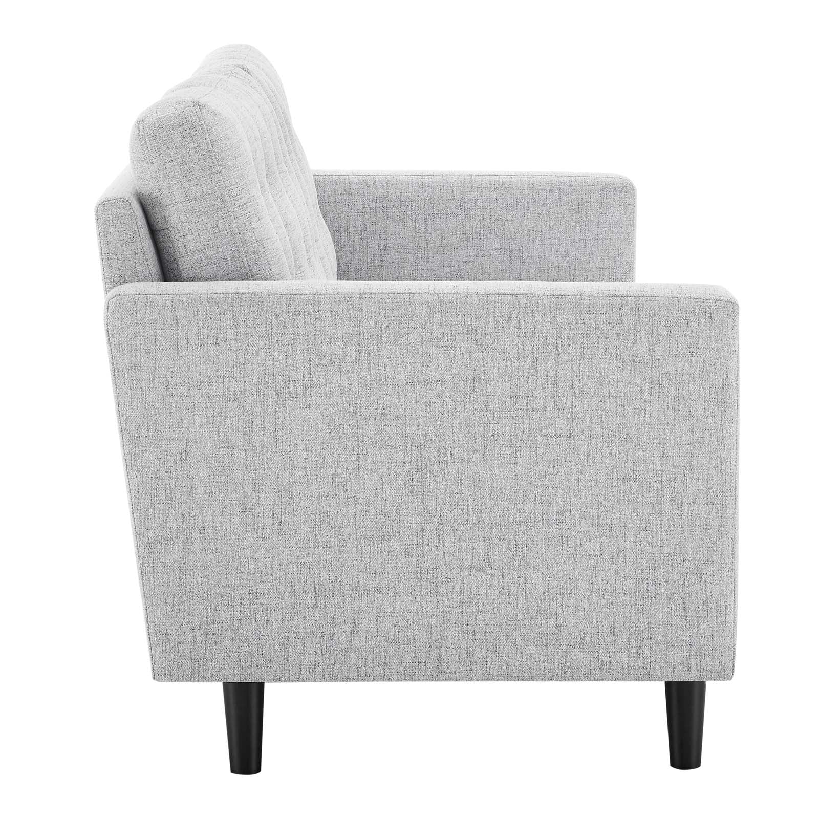 Modway Sofas & Couches - Exalt Tufted Fabric Sofa Light Gray