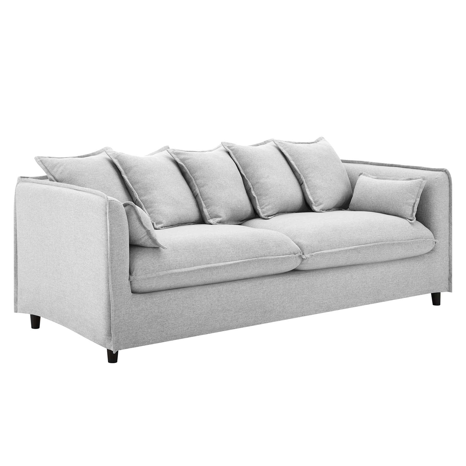 Modway Sofas & Couches - Avalon Slipcover Fabric Sofa Light Gray