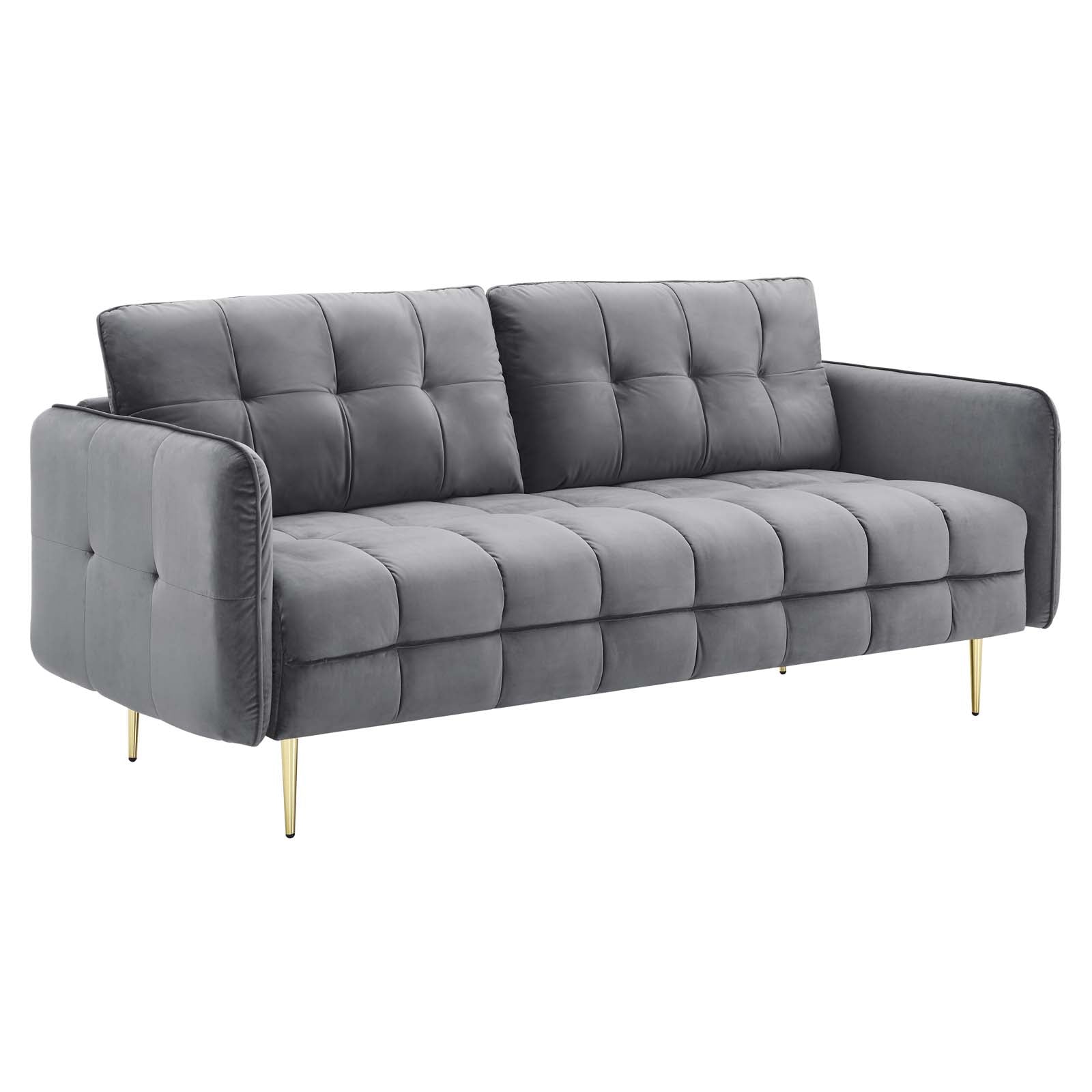 Modway Sofas & Couches - Cameron Tufted Performance Velvet Sofa Gray
