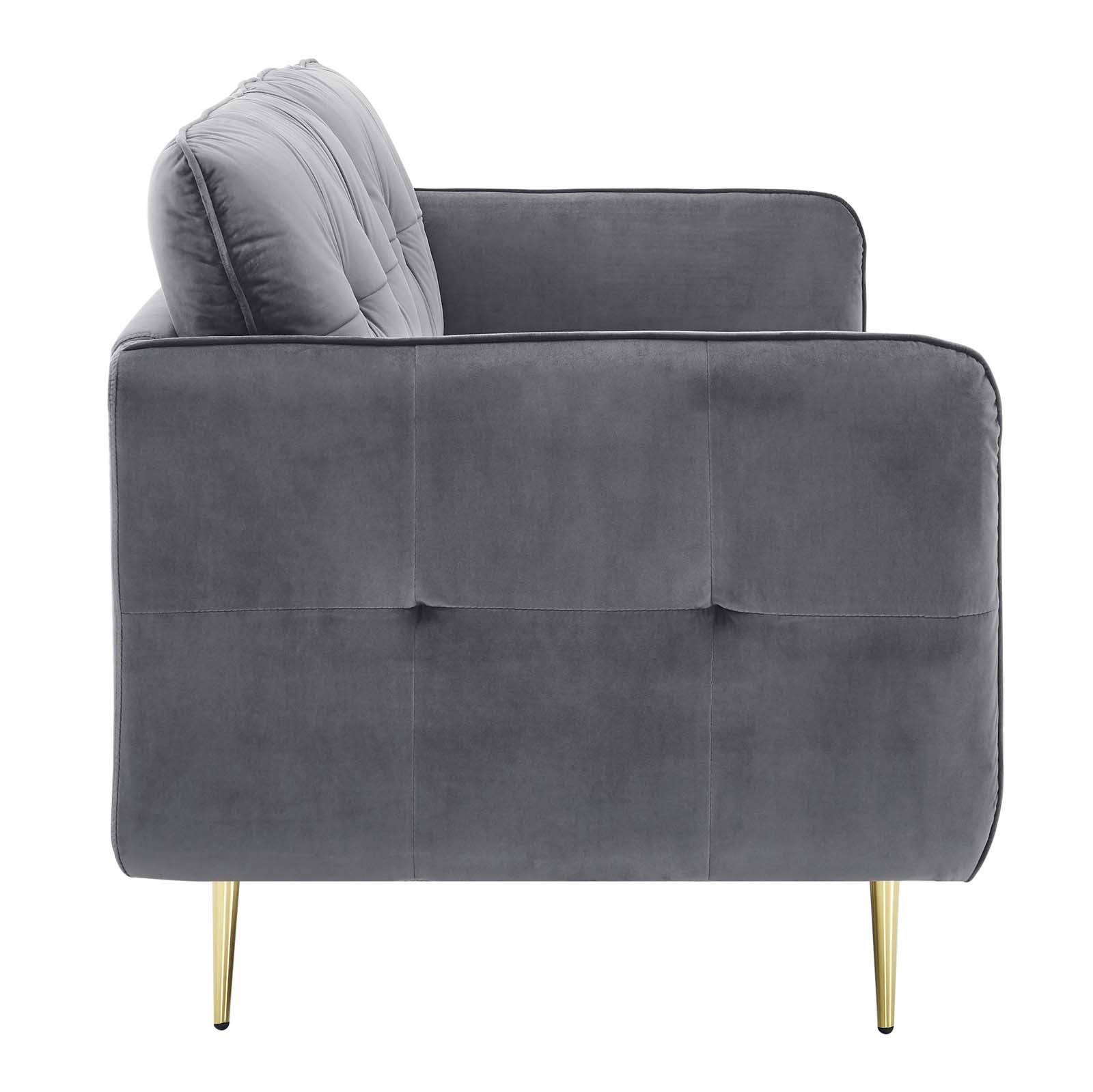 Modway Sofas & Couches - Cameron Tufted Performance Velvet Sofa Gray