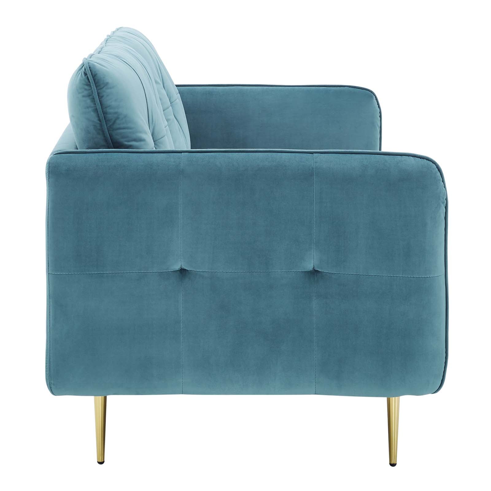 Modway Sofas & Couches - Cameron Tufted Performance Velvet Sofa Sea Blue