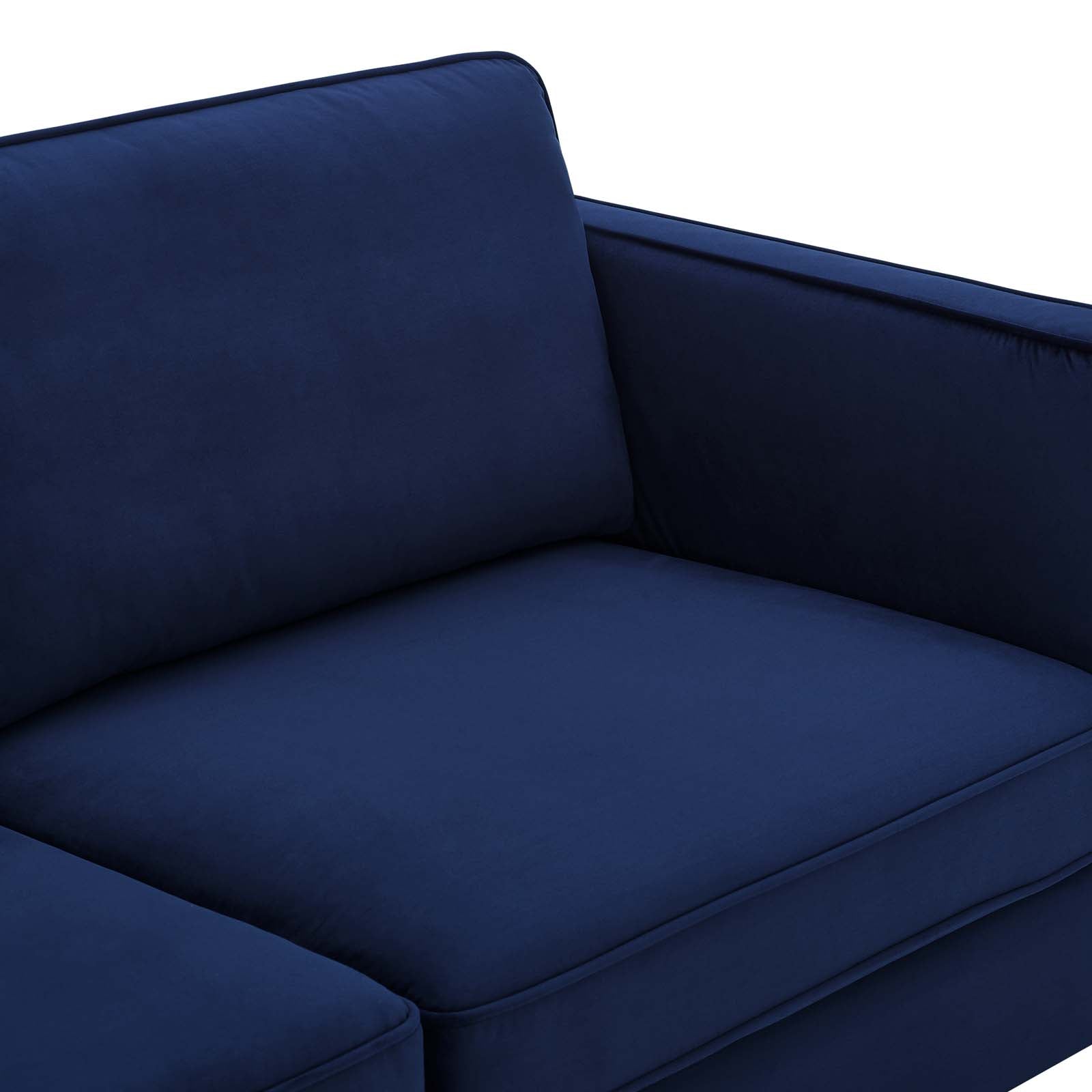 Modway Sofas & Couches - Kaiya Performance Velvet Sofa Midnight Blue