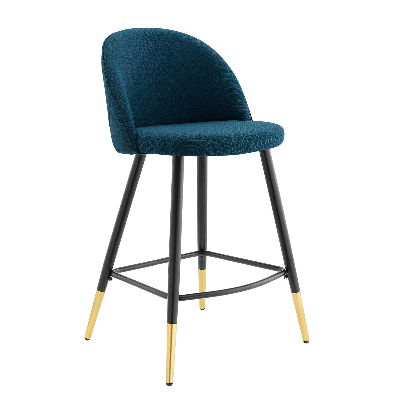 Modway Barstools - Cordial Fabric Counter Stools - Set of 2 Azure