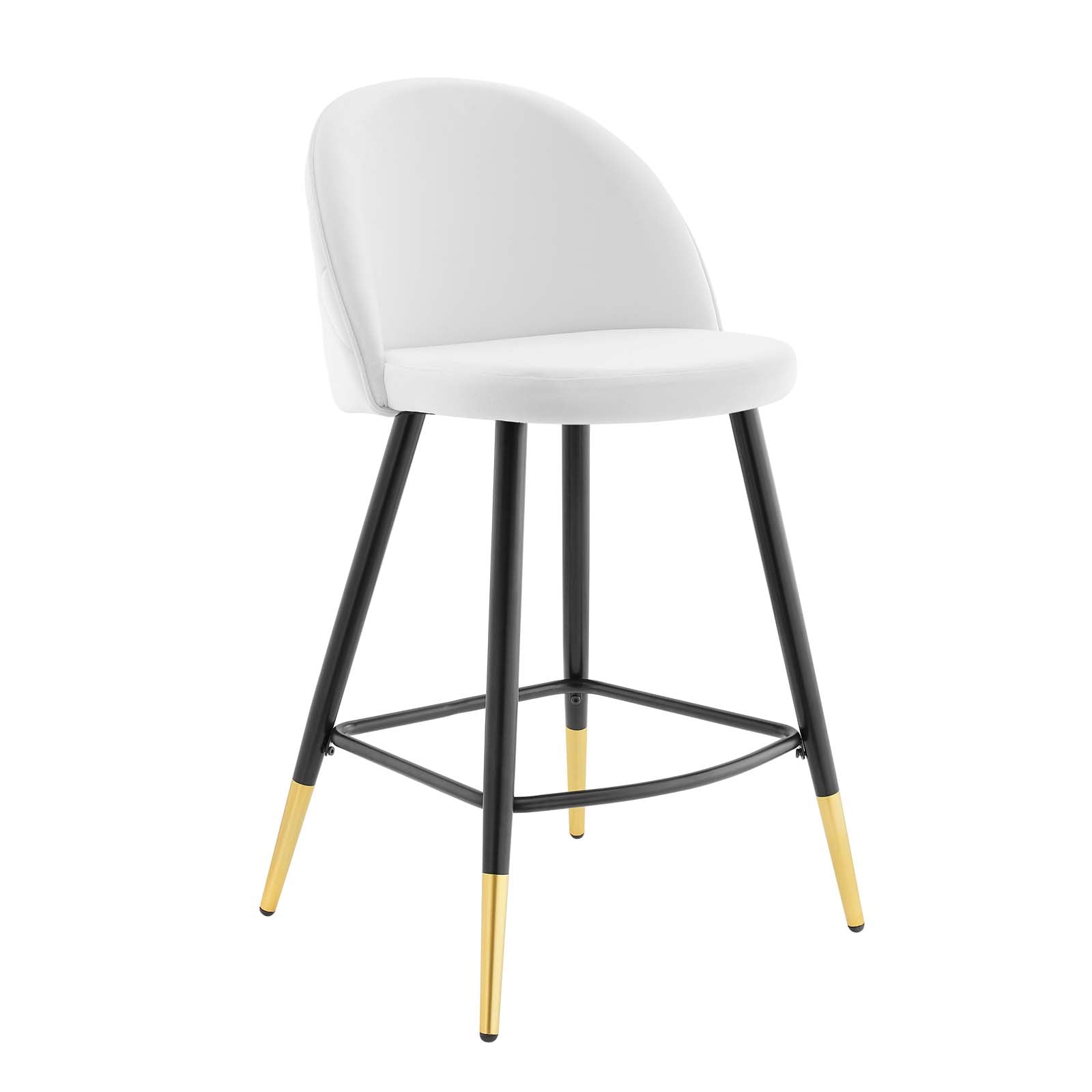 Modway Barstools - Cordial Performance Velvet Counter Stools - Set of 2 White