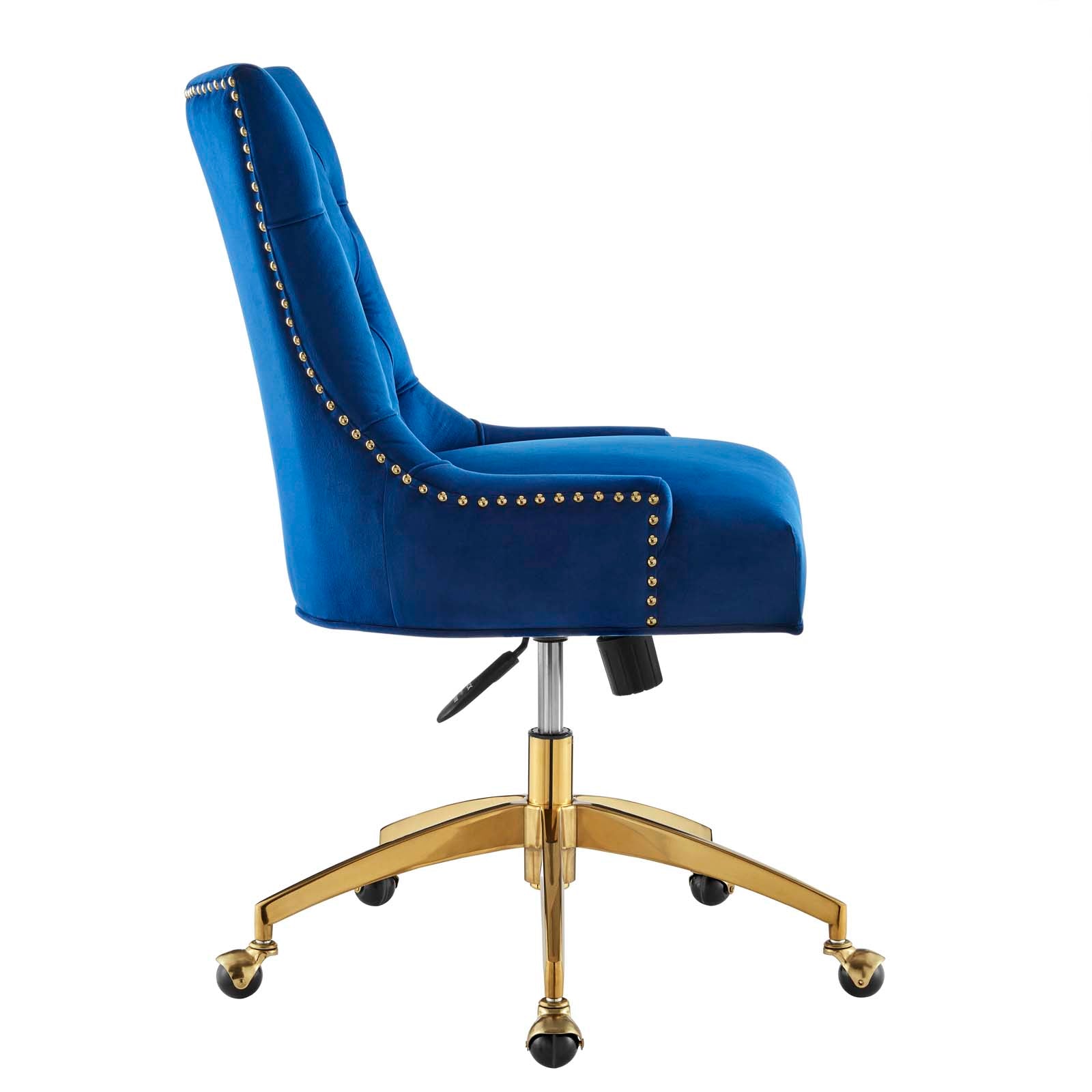 Modway Task Chairs - Regent Tufted Performance Velvet Office Chair Gold Navy