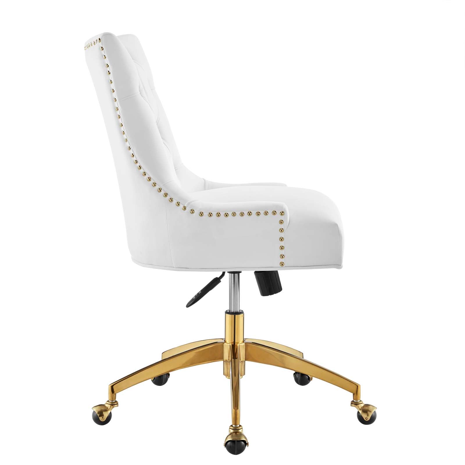 Modway Task Chairs - Regent Tufted Performance Velvet Office Chair Gold White