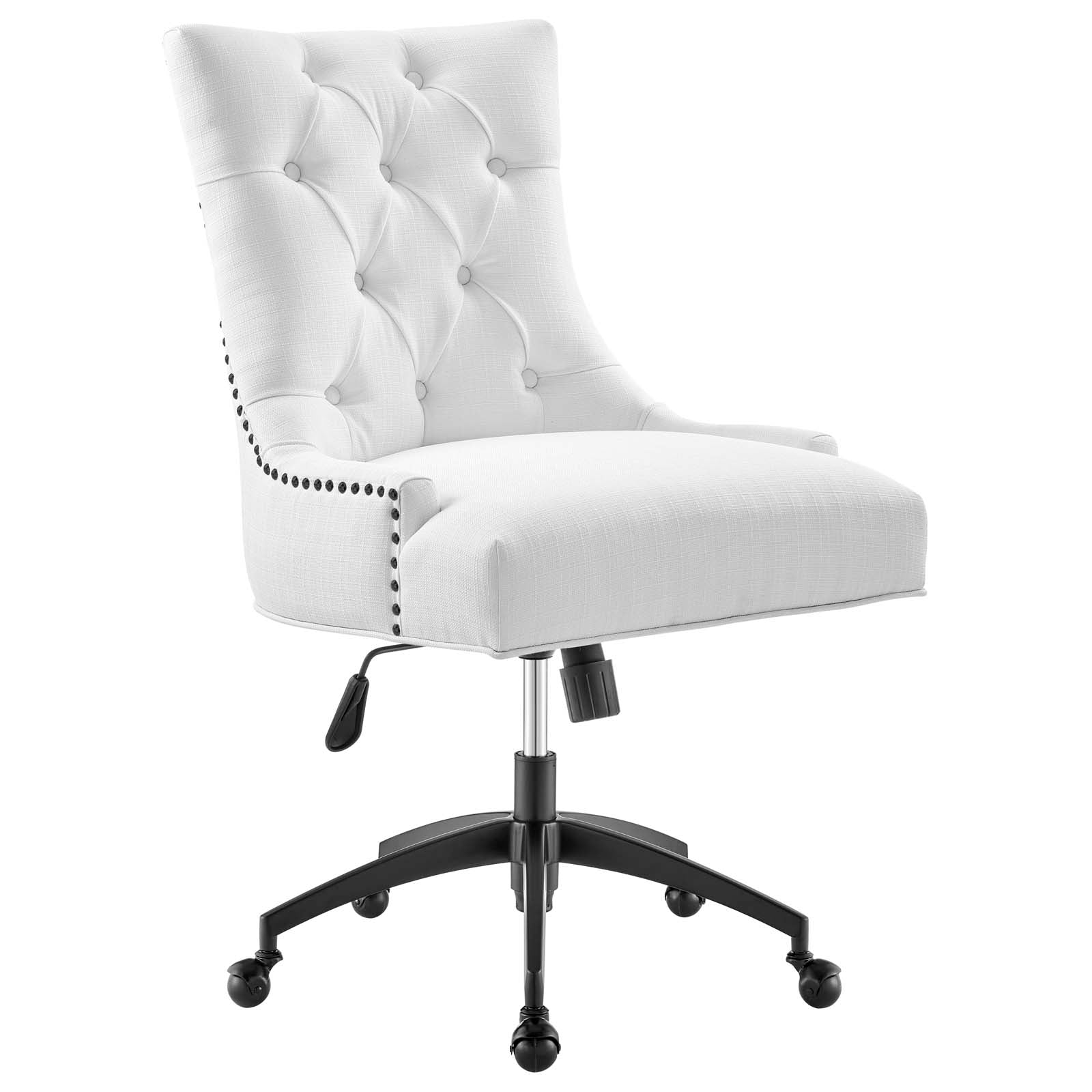 Modway Task Chairs - Regent Tufted Fabric Office Chair Black White