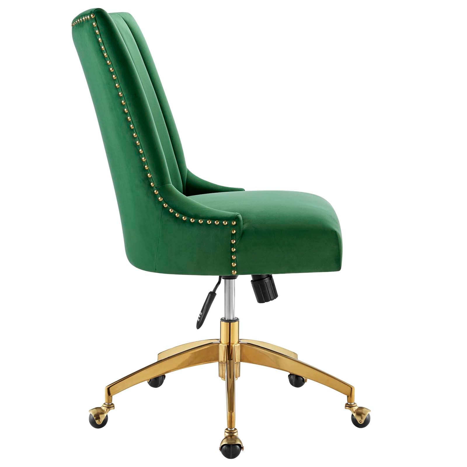 Modway Task Chairs - Empower Channel Tufted Performance Velvet Office Chair Gold Emerald