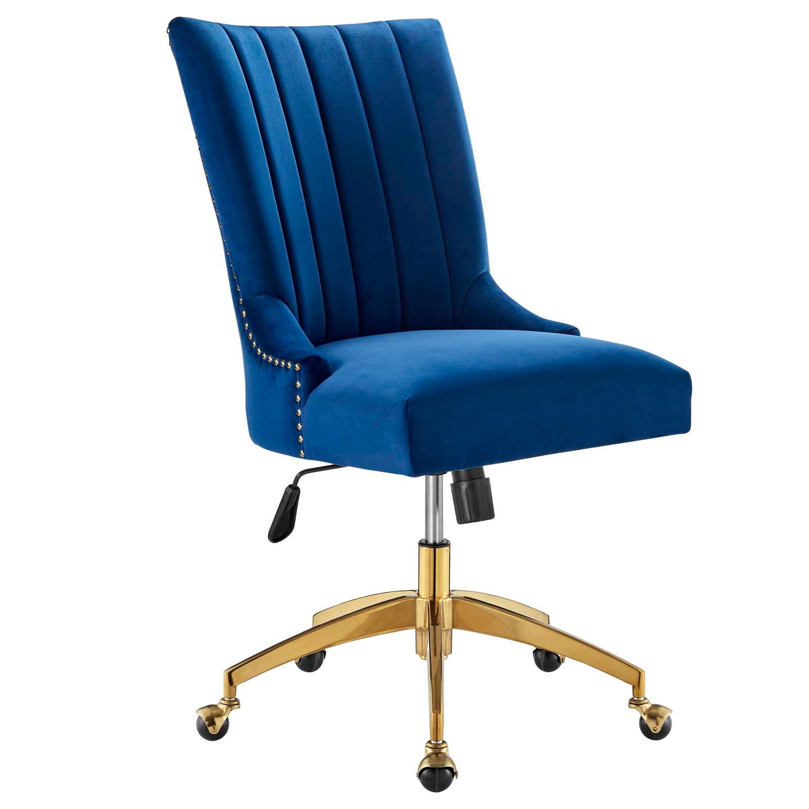 Navy and gold desk chair cheap