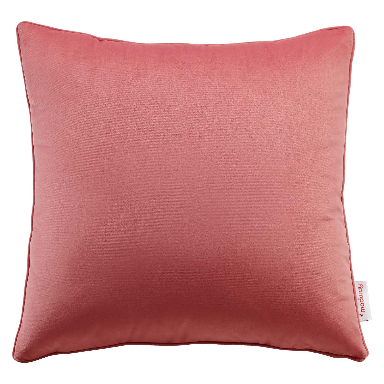 Modway Pillows & Throws - Enhance 18" Performance Velvet Throw Pillow Blossom