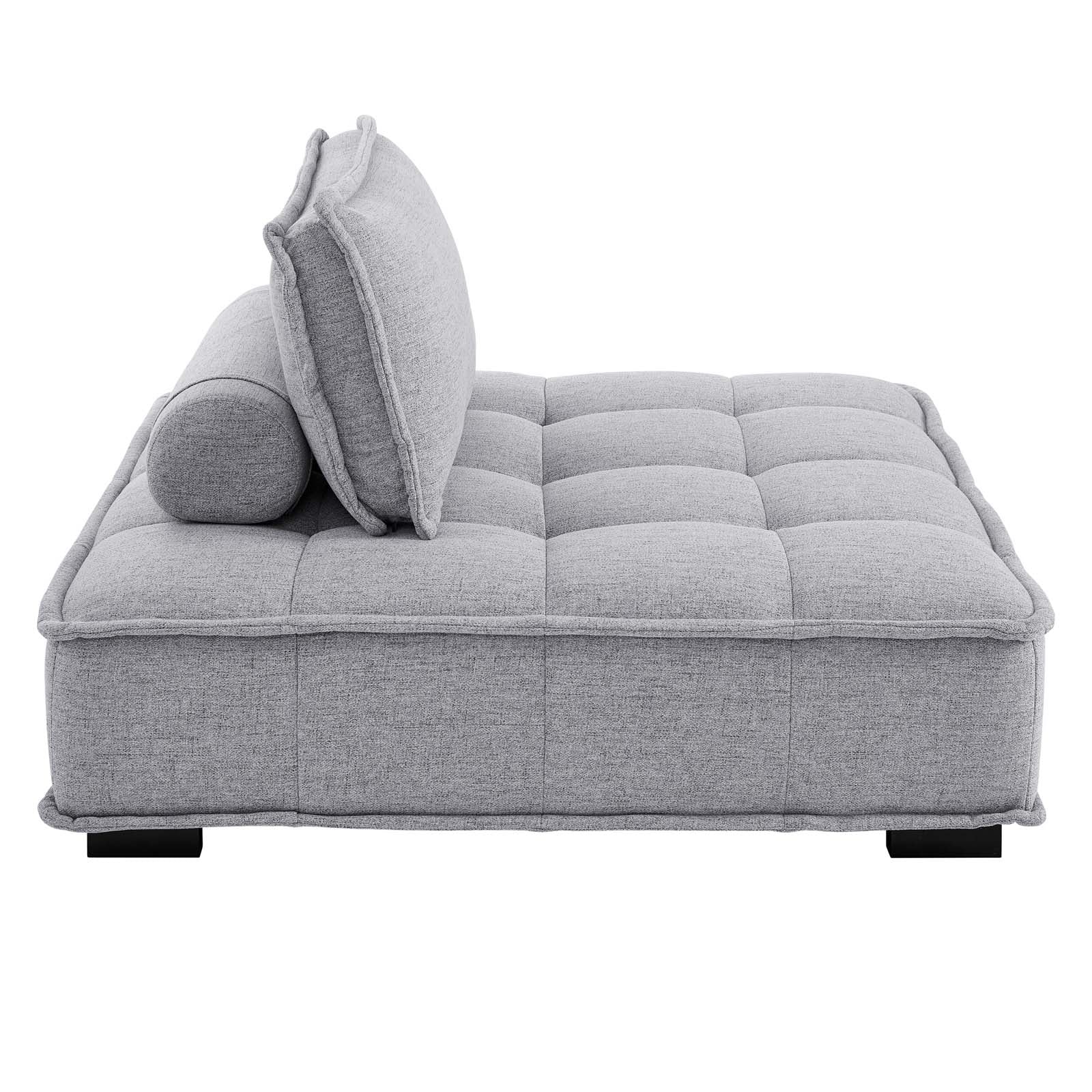 Modway Sleepers & Futons - Saunter Tufted Fabric Armless Chair Light Gray