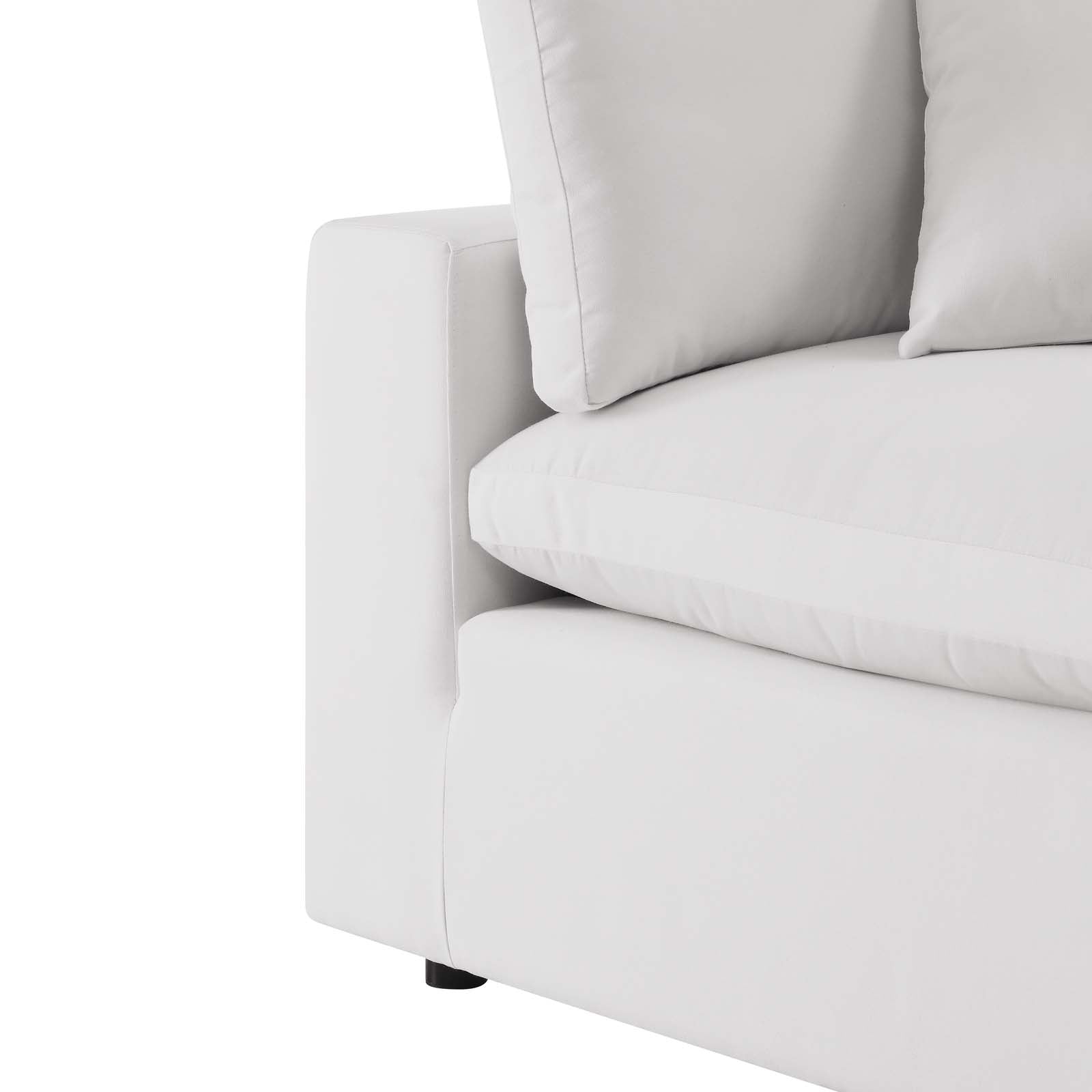 Modway Outdoor Chairs - Commix Overstuffed Outdoor Patio Corner Chair White