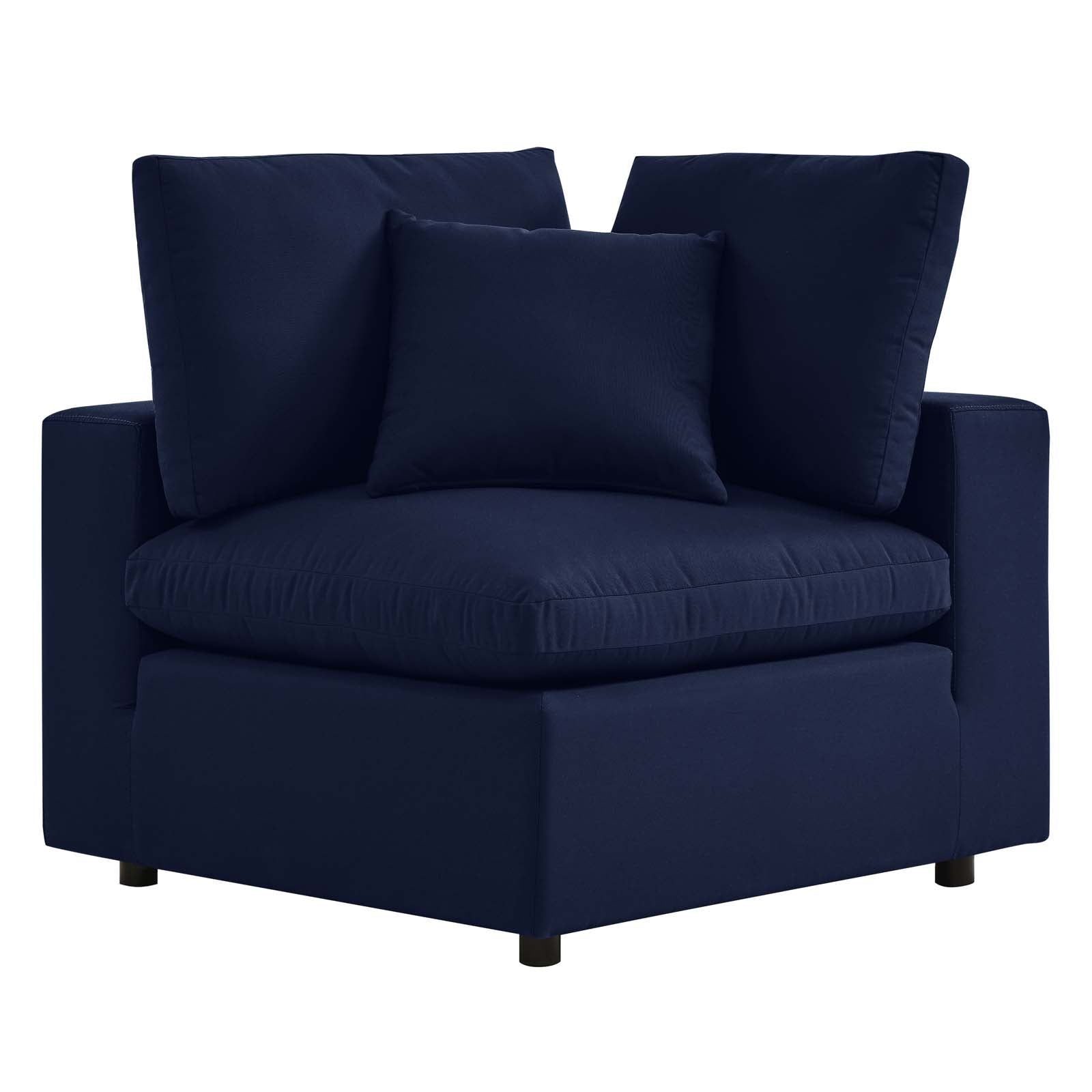 Modway Outdoor Chairs - Commix Sunbrella Outdoor Patio Corner Chair Navy