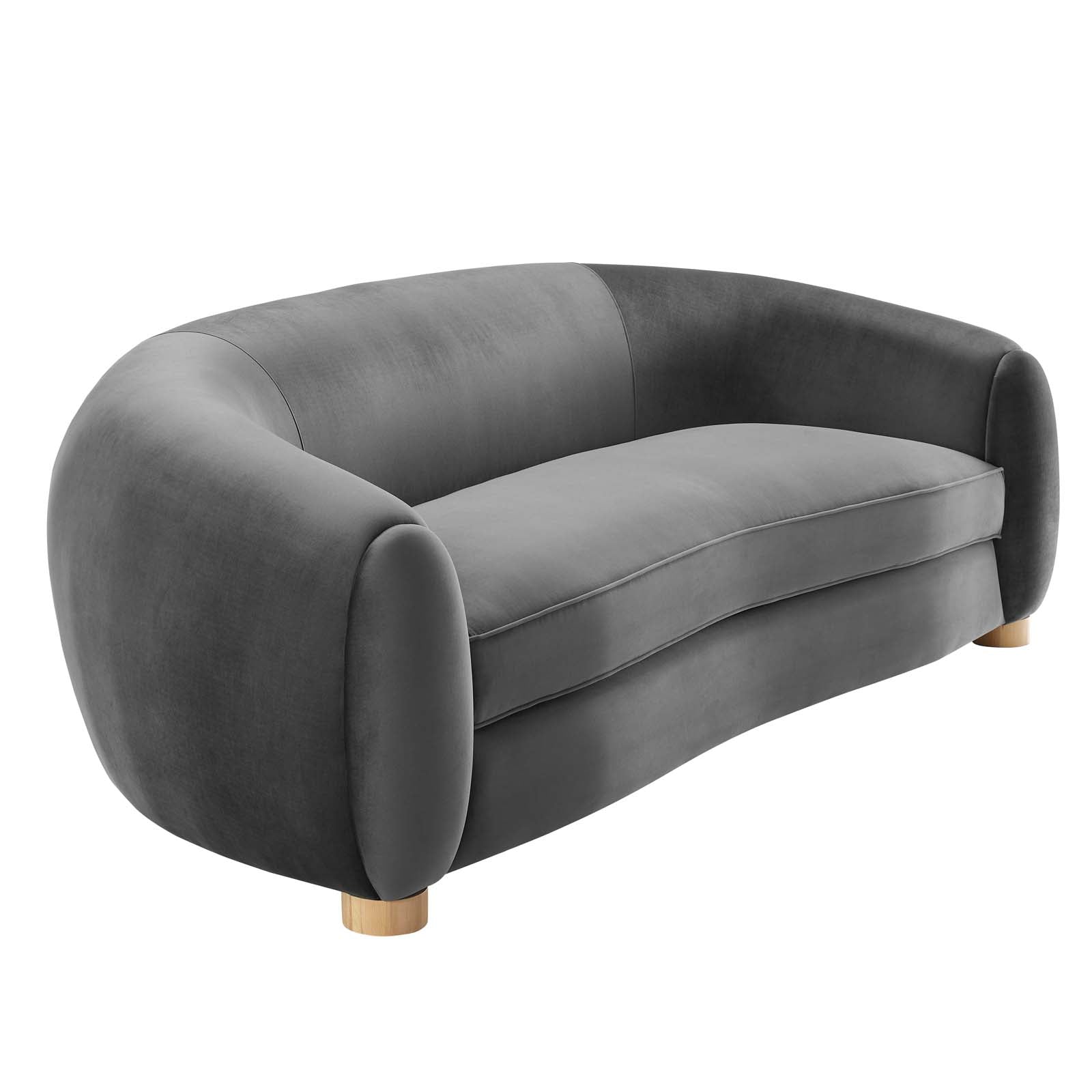 Modway Sofas & Couches - Abundant Performance Velvet Sofa Charcoal