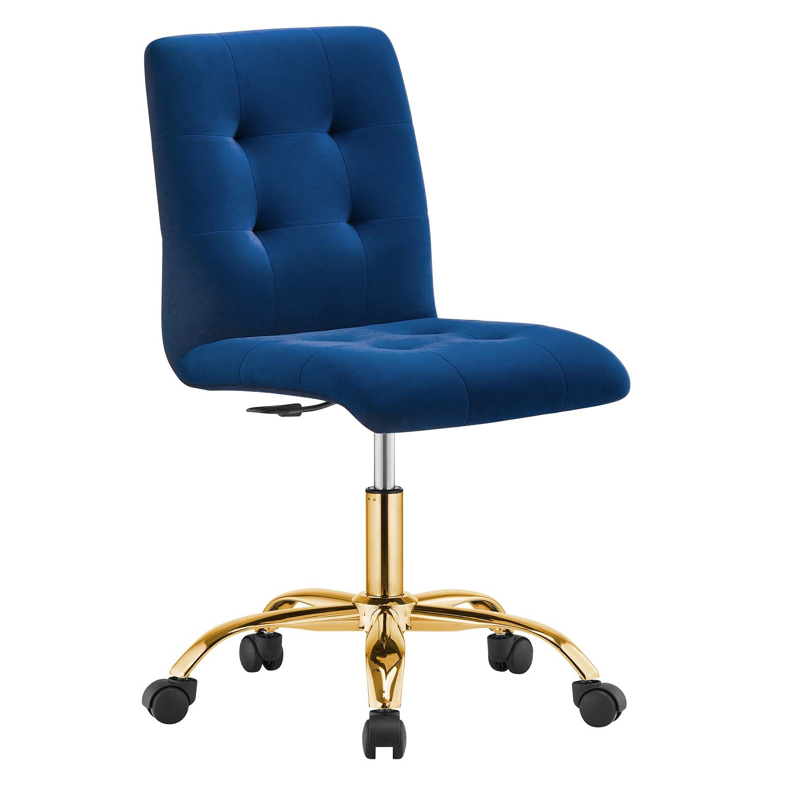 Modway Task Chairs - Prim-Armless-Performance-Velvet-Office-Chair-Gold-Navy