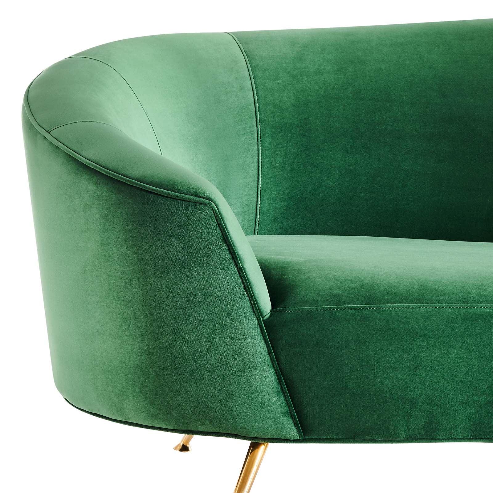 Modway Sofas & Couches - Marchesa Upholstered Performance Velvet Sofa Emerald