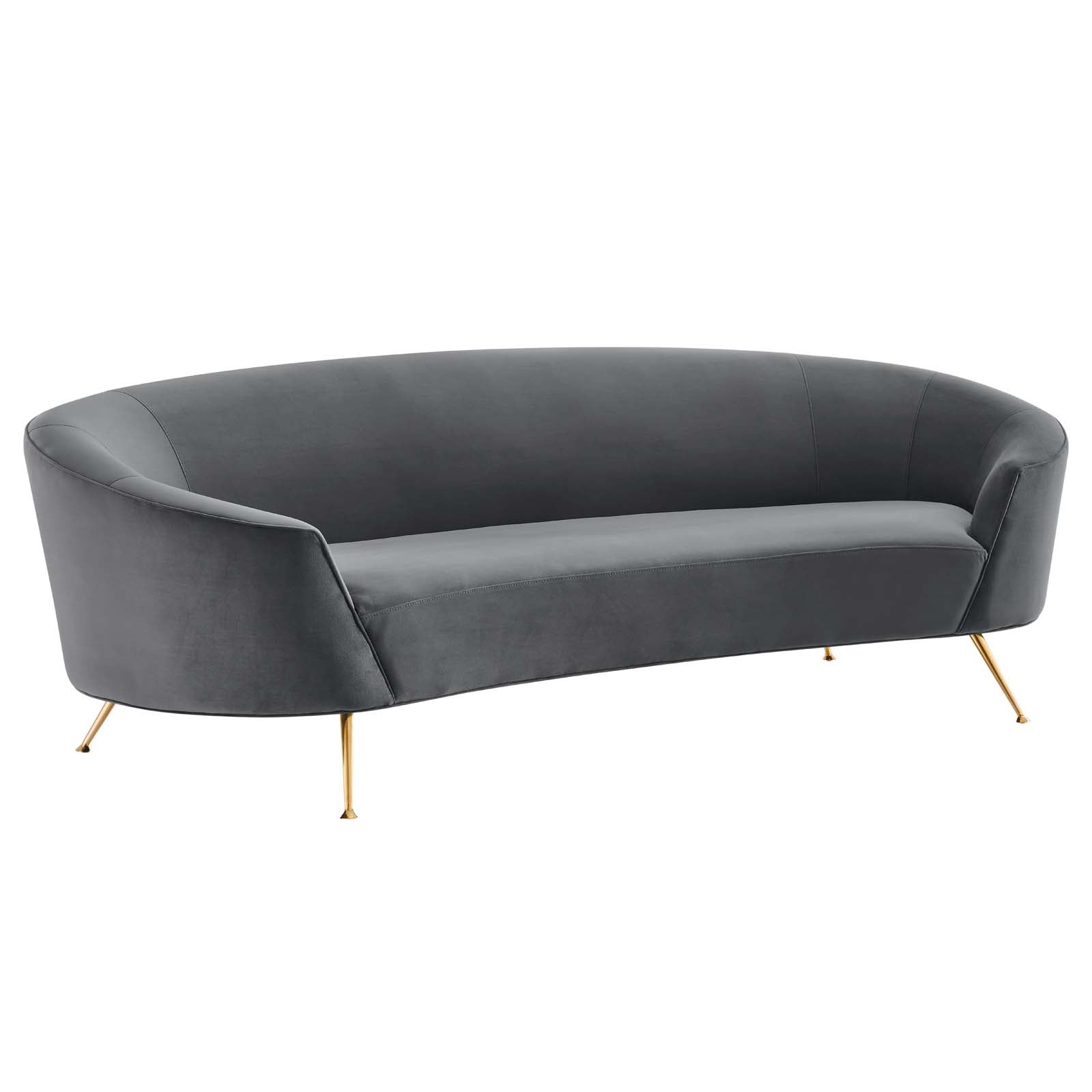 Modway Sofas & Couches - Marchesa Upholstered Performance Velvet Sofa Gray