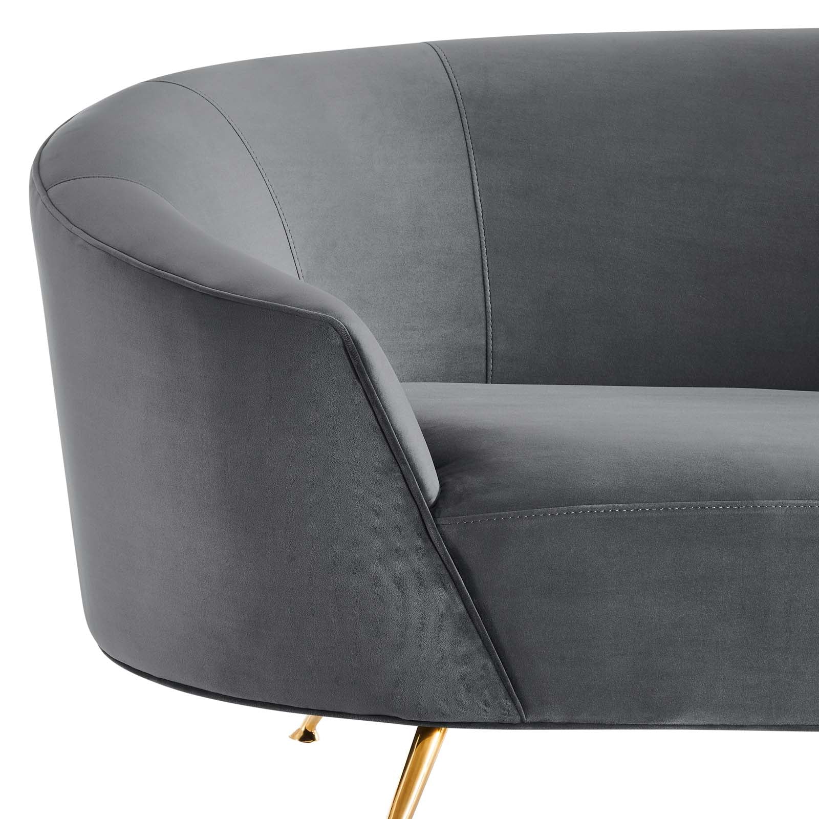 Modway Sofas & Couches - Marchesa Upholstered Performance Velvet Sofa Gray