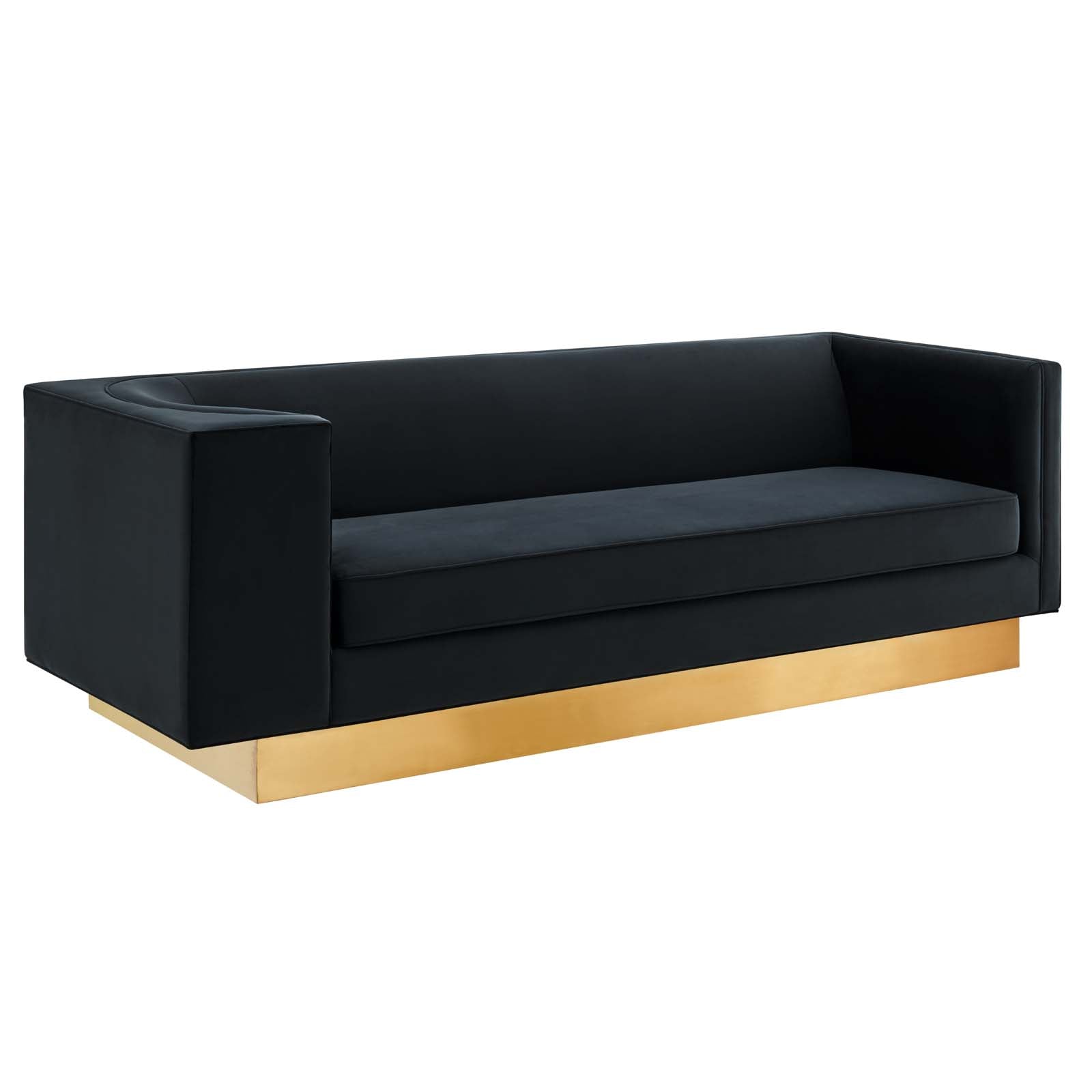 Modway Sofas & Couches - Eminence Upholstered Performance Velvet Sofa Black