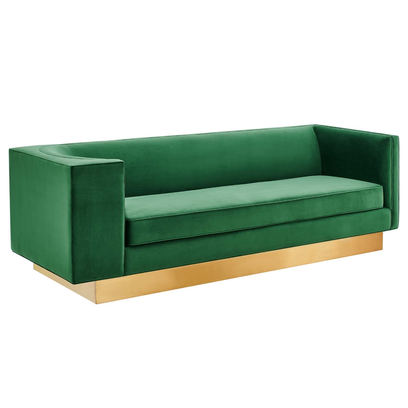 Modway Sofas & Couches - Eminence Upholstered Performance Velvet Sofa Emerald