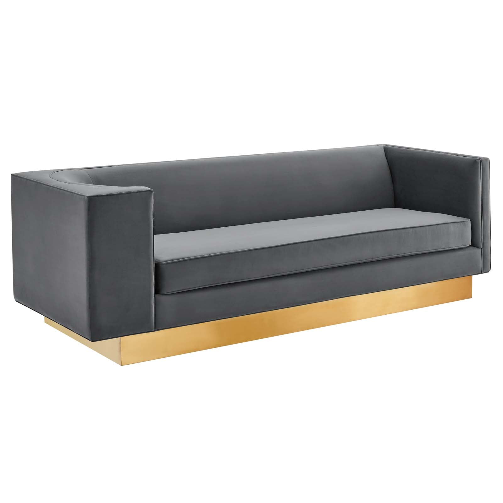 Modway Sofas & Couches - Eminence Upholstered Performance Velvet Sofa Gray