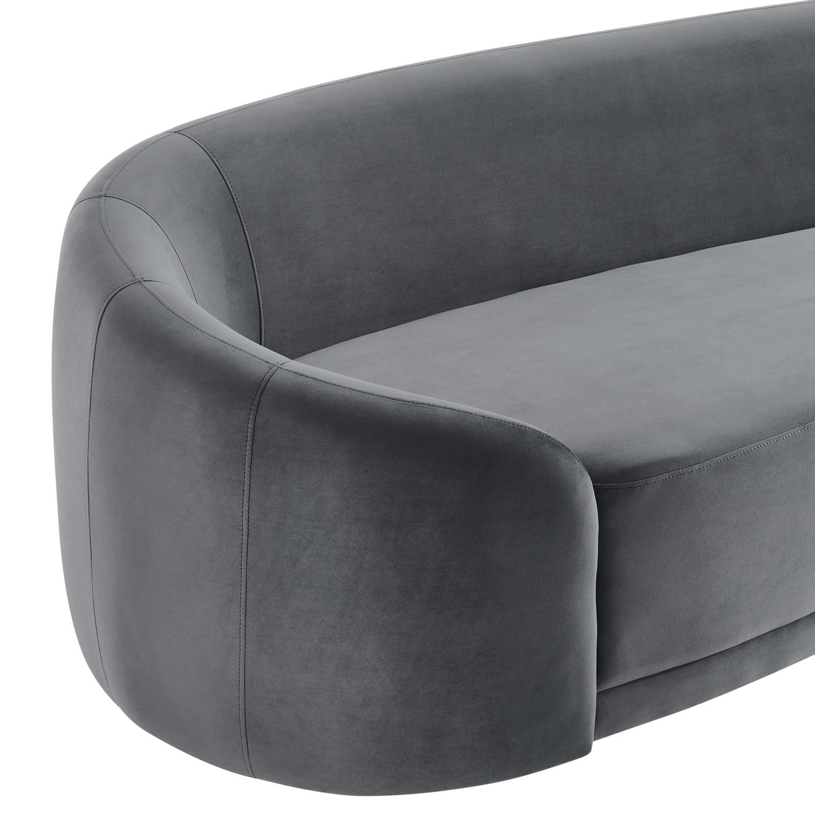 Modway Sofas & Couches - Contessa Performance Velvet Sofa Gray