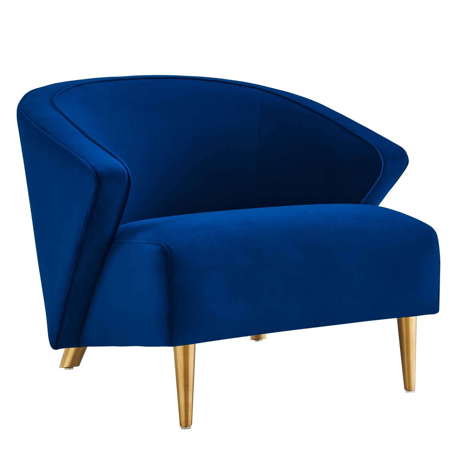 Modway Accent Chairs - Odyssey Performance Velvet Armchair Navy