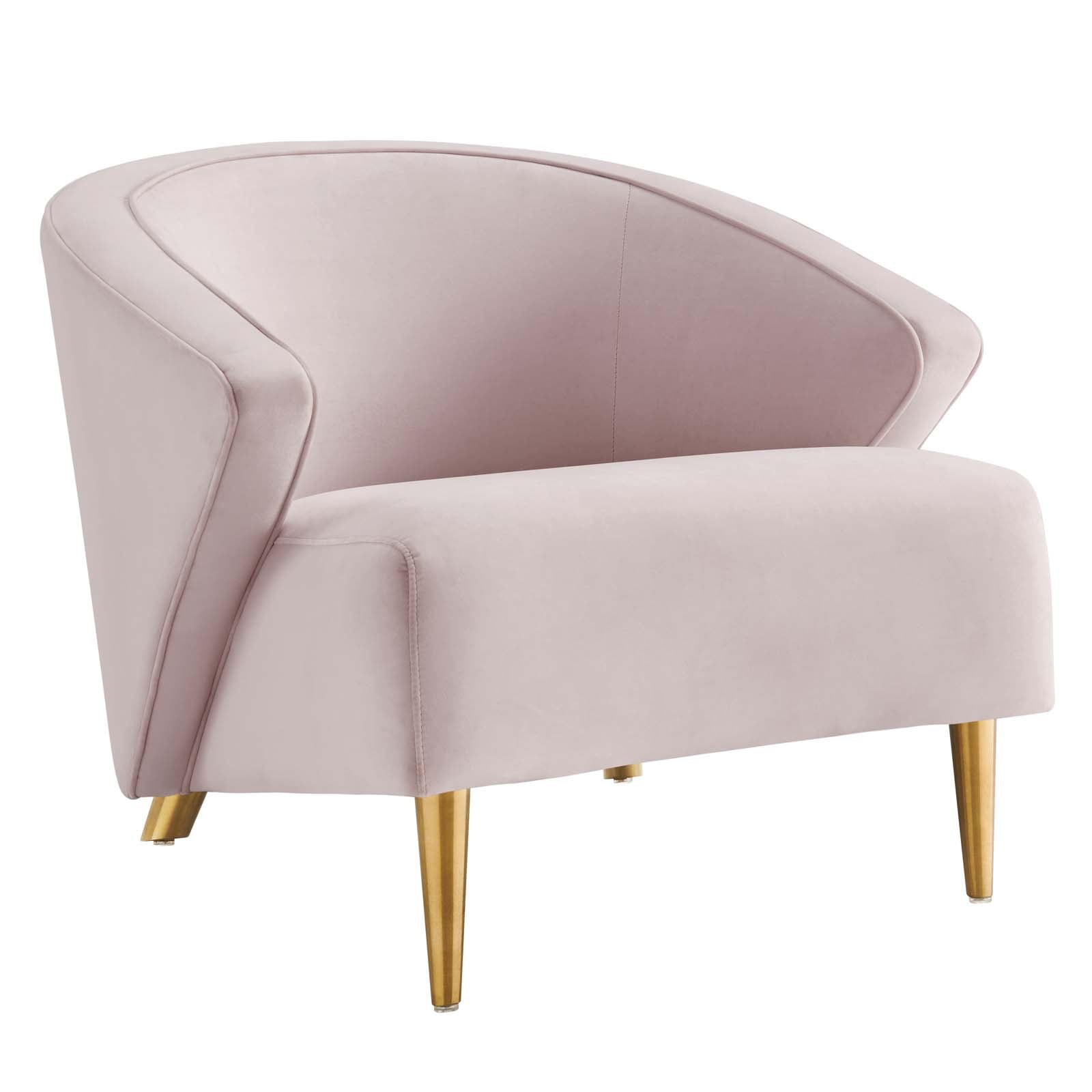 Modway Accent Chairs - Odyssey Performance Velvet Armchair Pink
