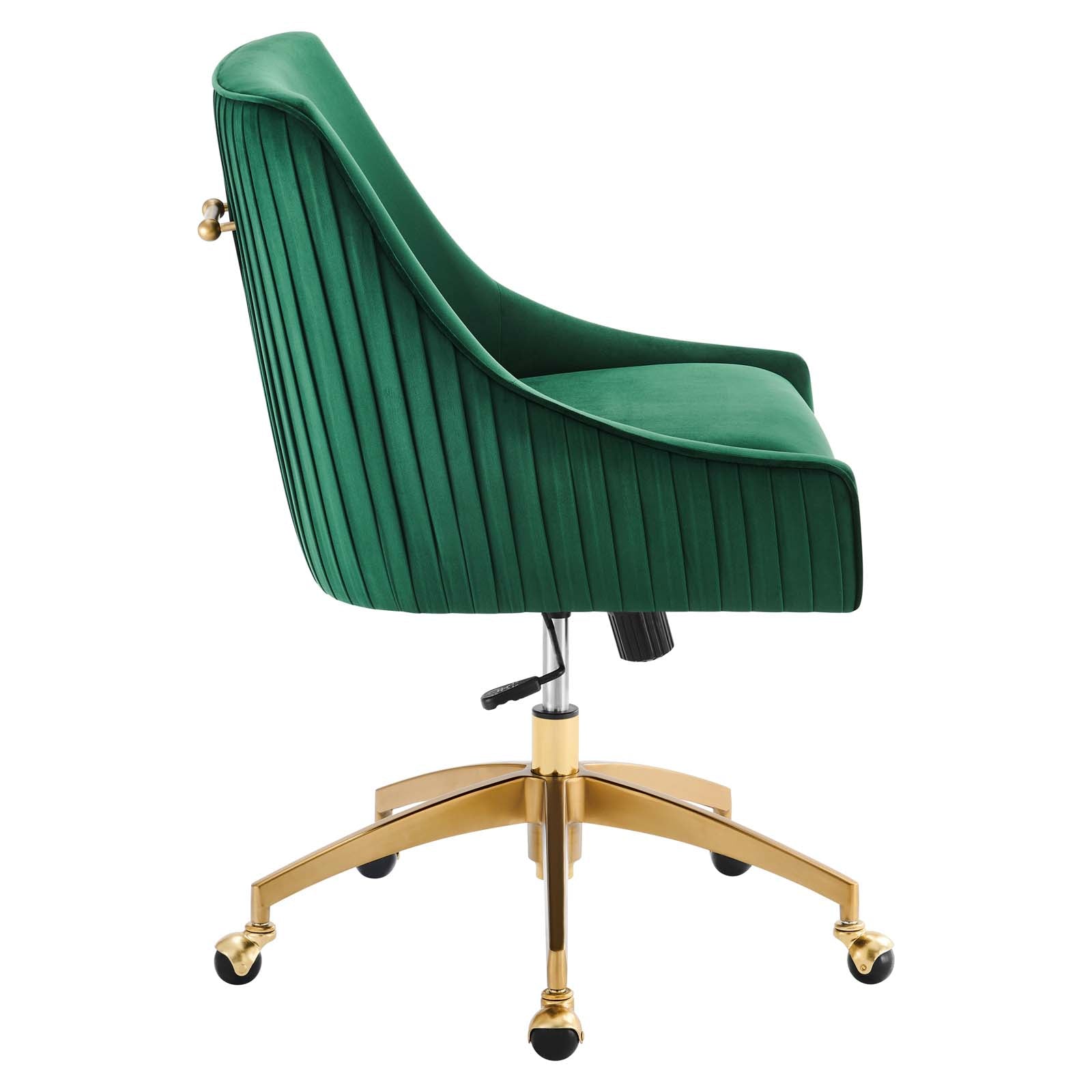 Modway Dining Chairs - Discern Performance Velvet Office Chair Green
