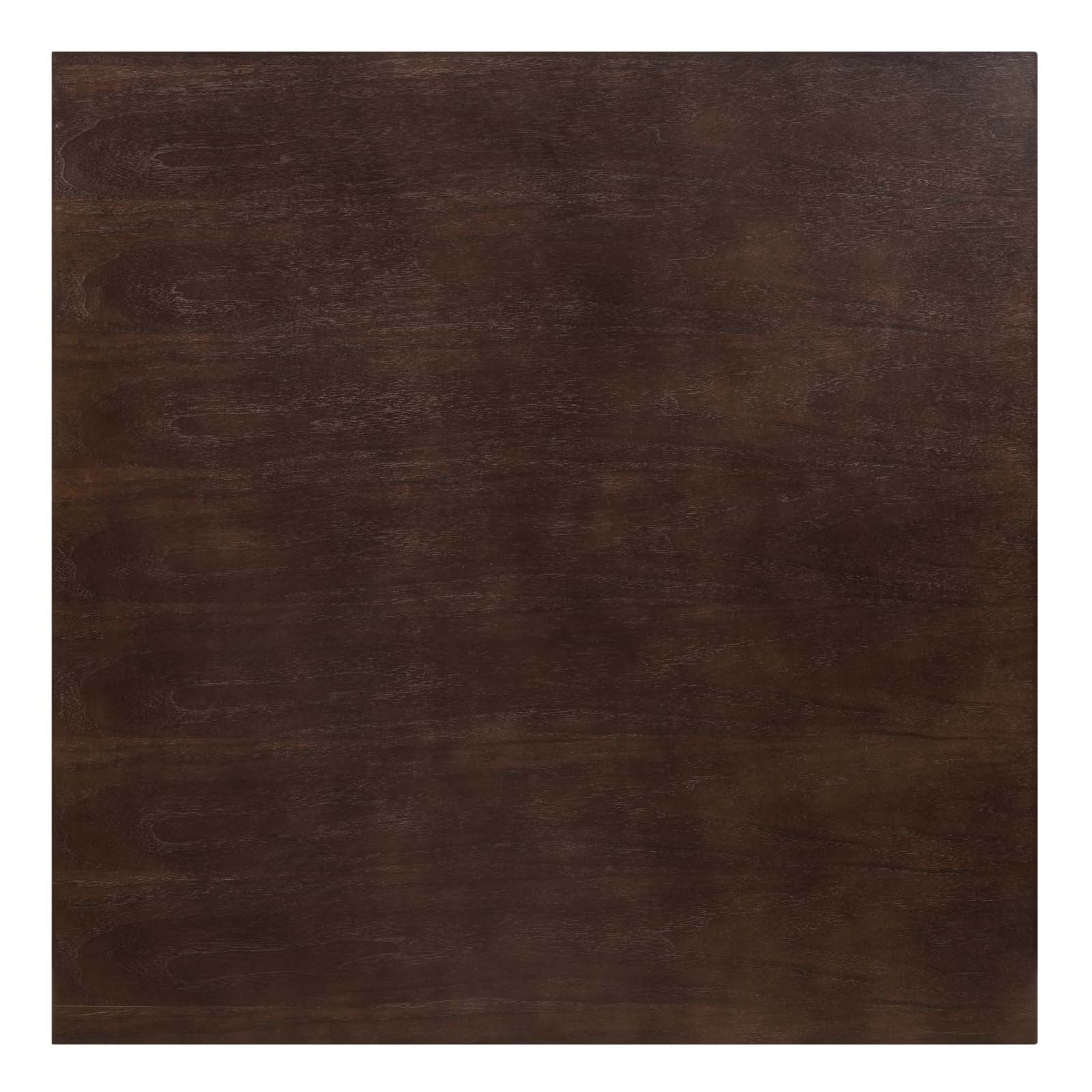 Modway Dining Tables - Zinque 40" Square Dining Table Gold & Cherry Walnut