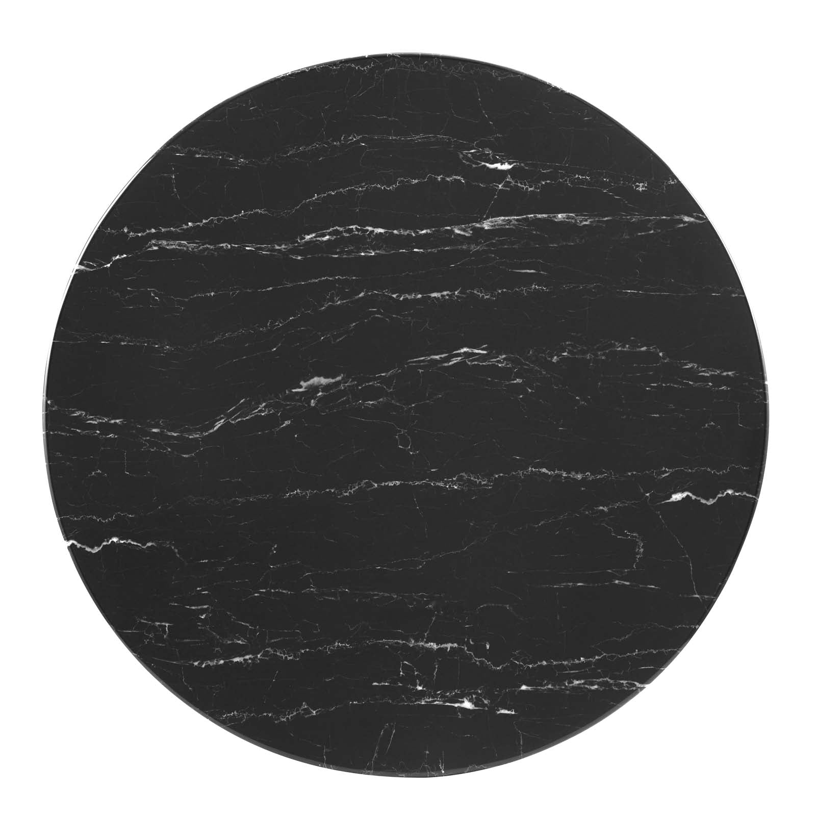 Modway Dining Tables - Zinque 36" Artificial Marble Dining Table Gold & Black