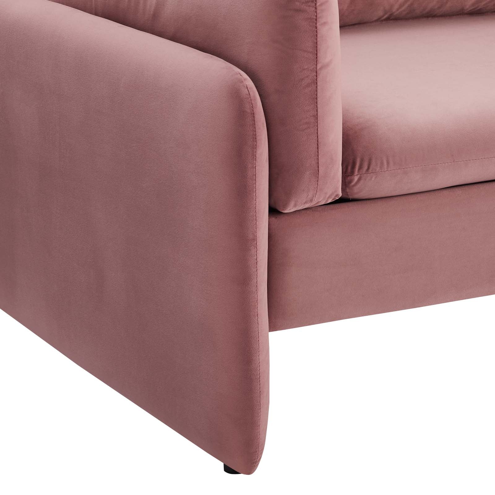 Modway Sofas & Couches - Indicate Performance Velvet Sofa Chair Dusty Rose