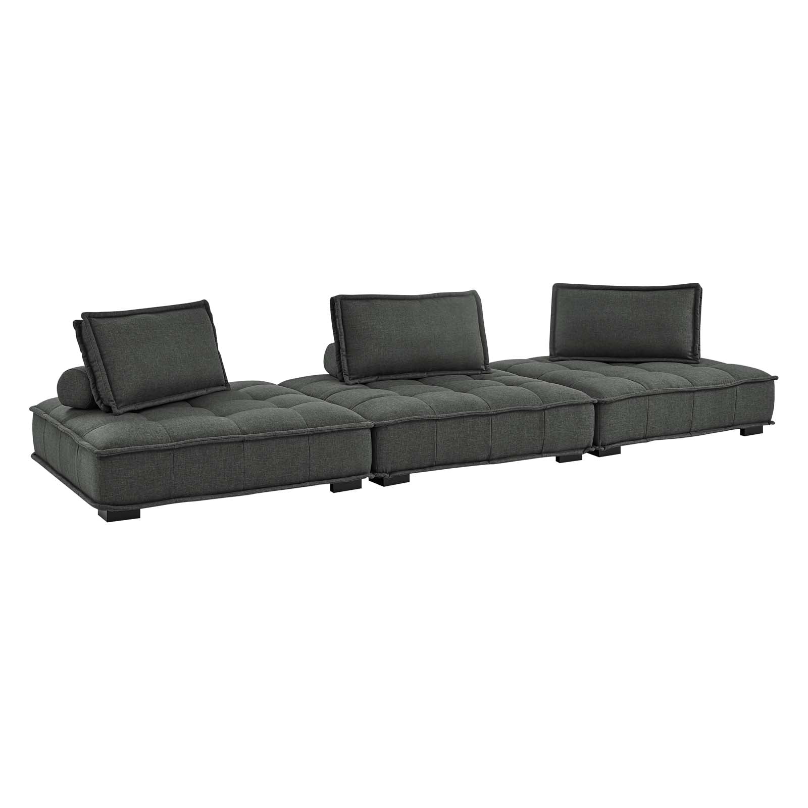 Modway Sofas & Couches - Saunter Tufted Fabric Fabric 3-Piece Sofa Gray