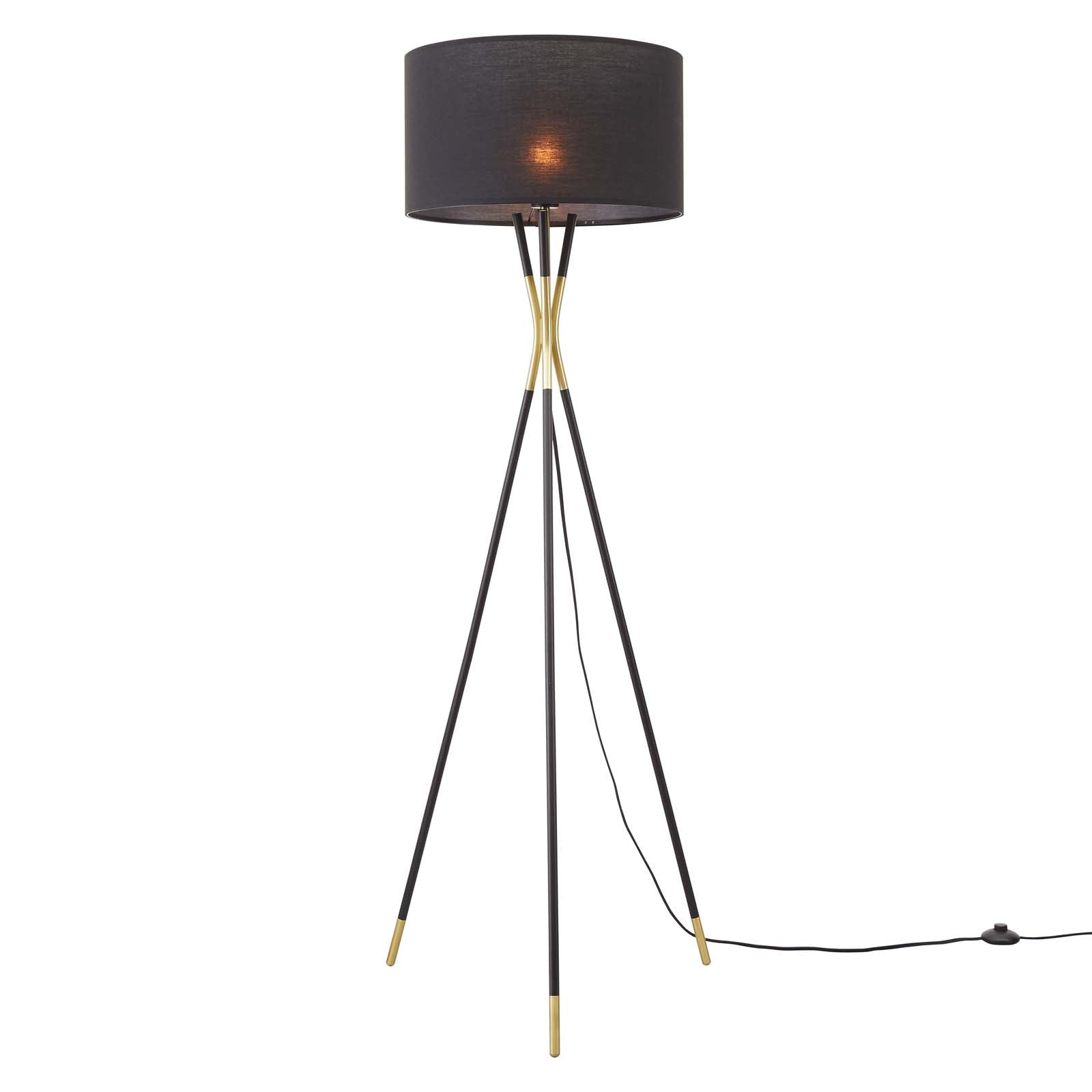 Modway Floor Lamps - Audrey Standing Floor Lamp Black Black