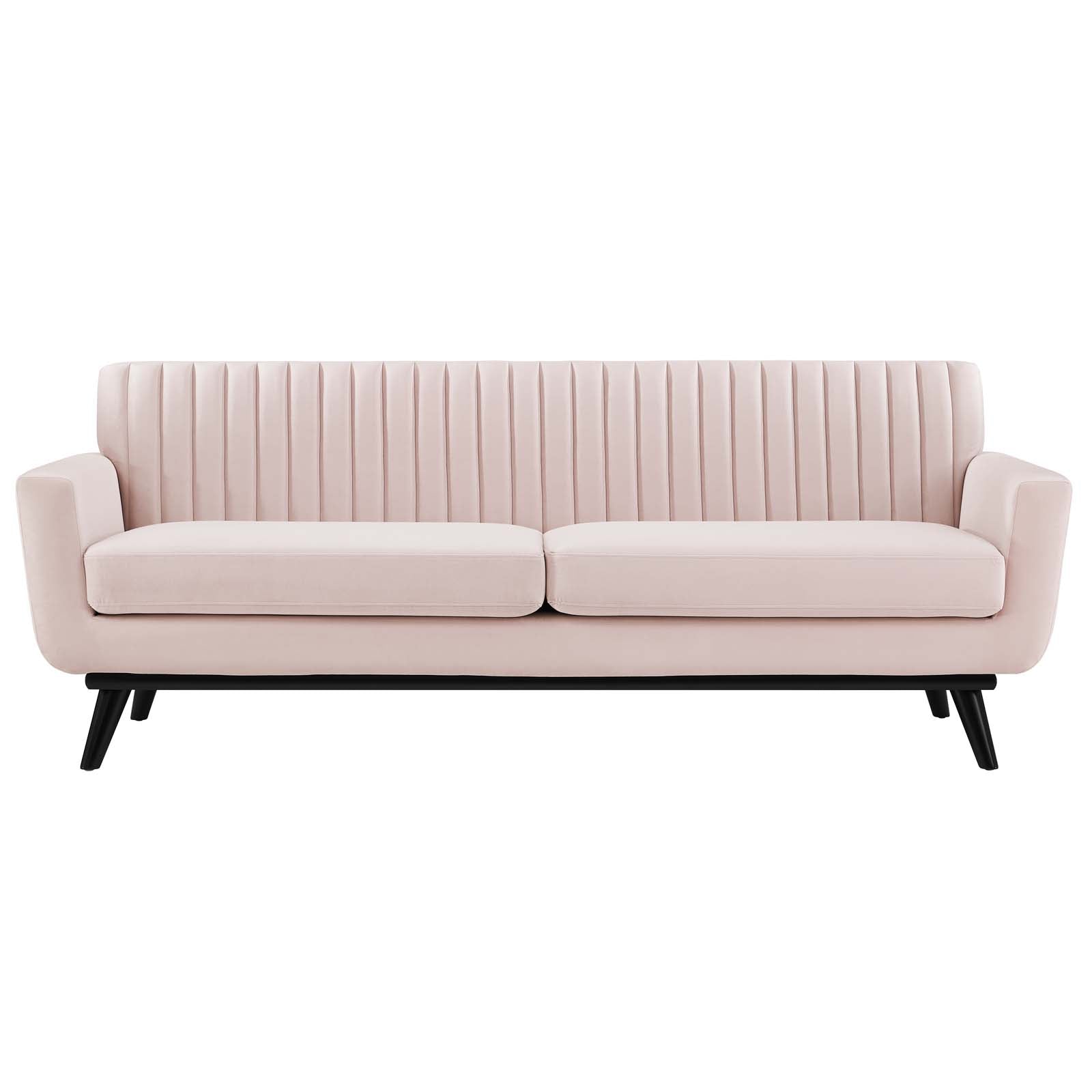 Modway Sofas & Couches - Engage Channel Tufted Performance Velvet Sofa Pink