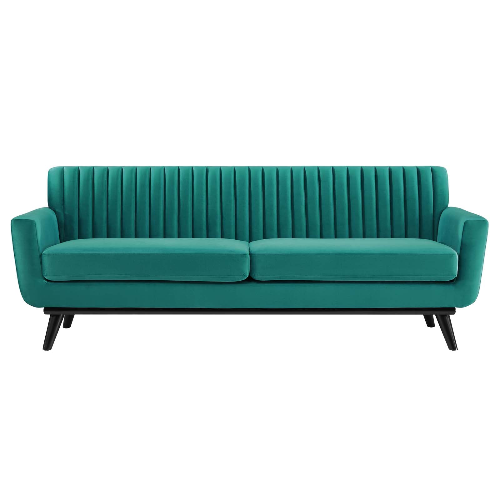 Modway Sofas & Couches - Engage Channel Tufted Performance Velvet Sofa Teal