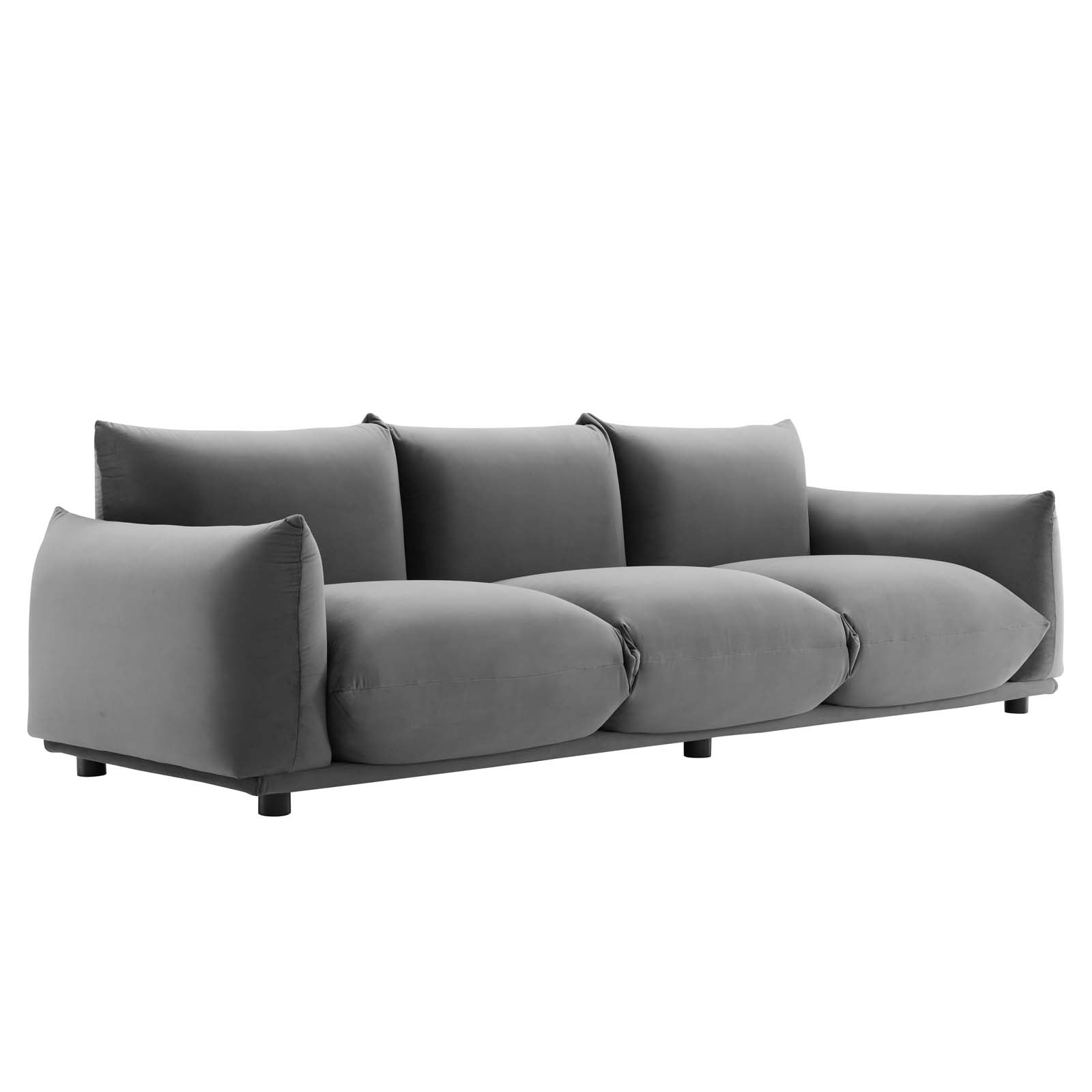 Modway Sofas & Couches - Copious Performance Velvet Sofa Gray