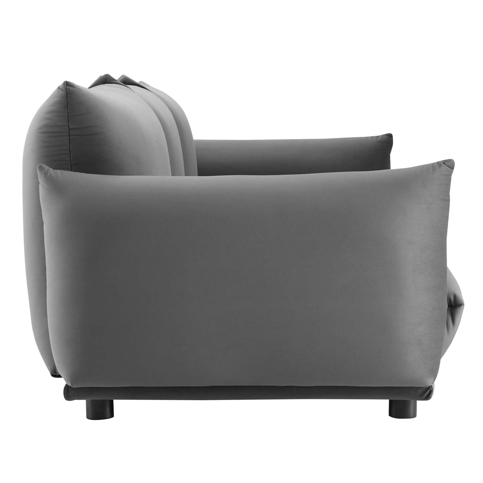 Modway Sofas & Couches - Copious Performance Velvet Sofa Gray