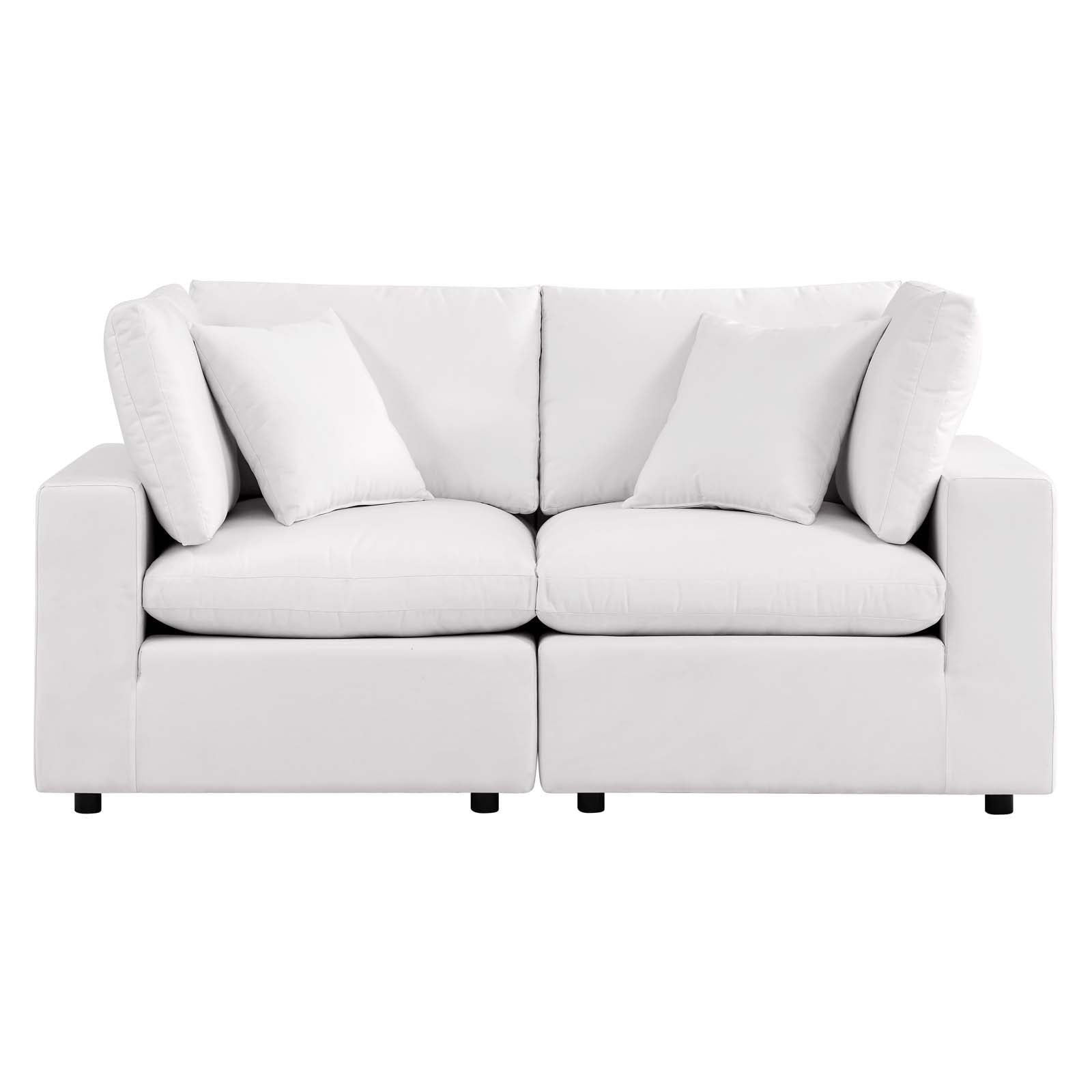 Modway Outdoor Sofas - Commix Overstuffed Outdoor Patio Loveseat White