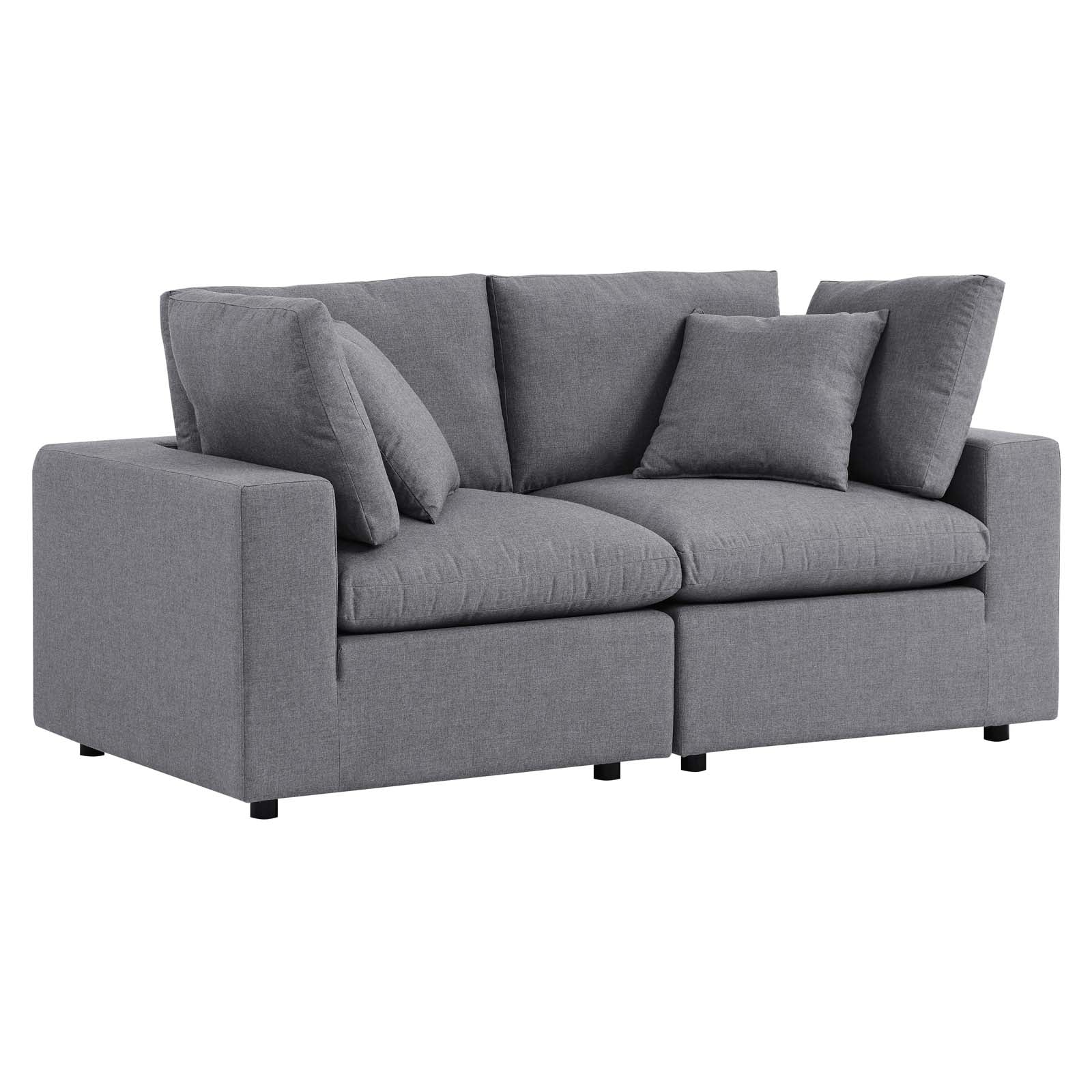 Modway Outdoor Sofas - Commix Sunbrella Outdoor Patio Loveseat Gray