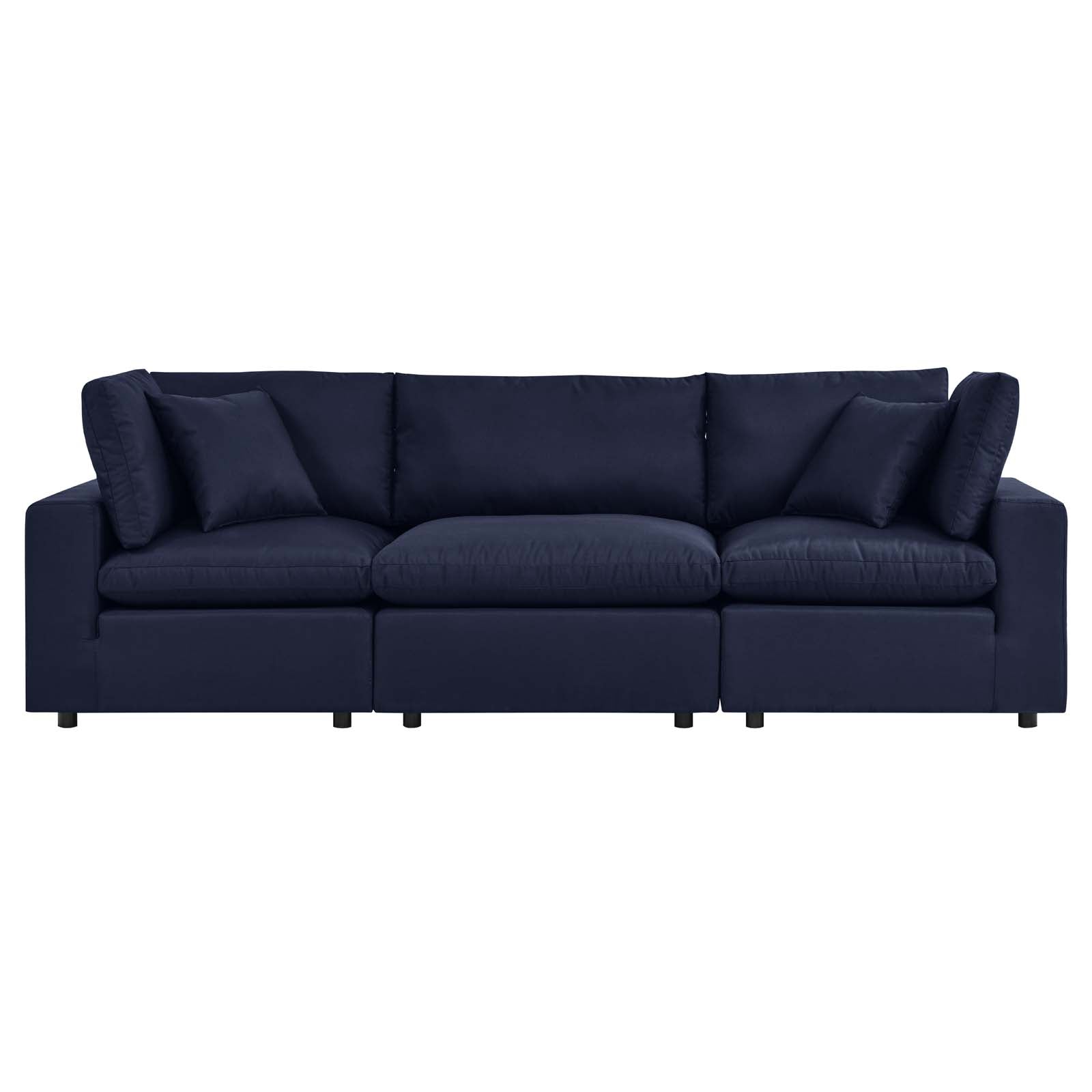 Modway Outdoor Sofas - Commix Overstuffed Outdoor Patio Sofa Navy