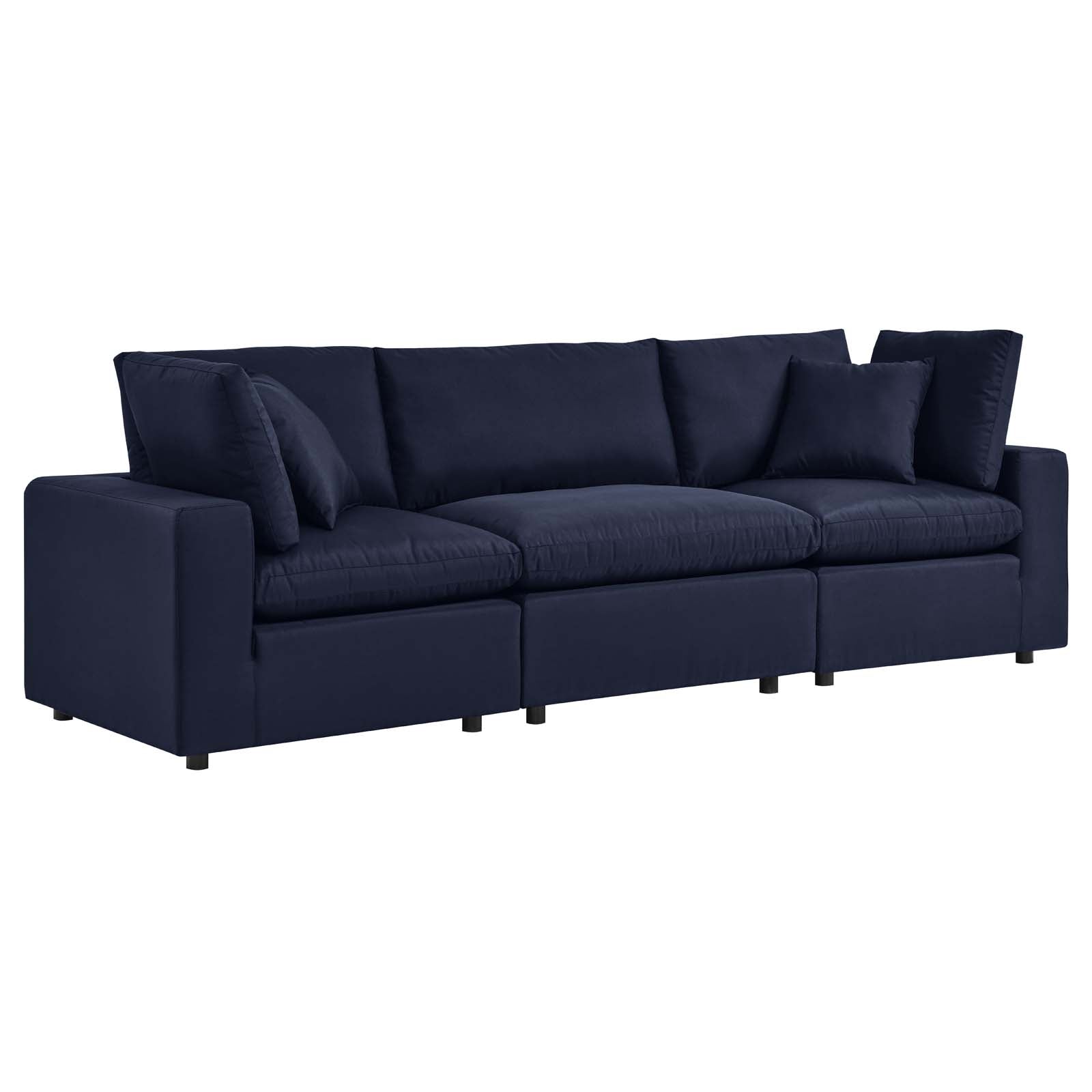 Modway Outdoor Sofas - Commix Overstuffed Outdoor Patio Sofa Navy