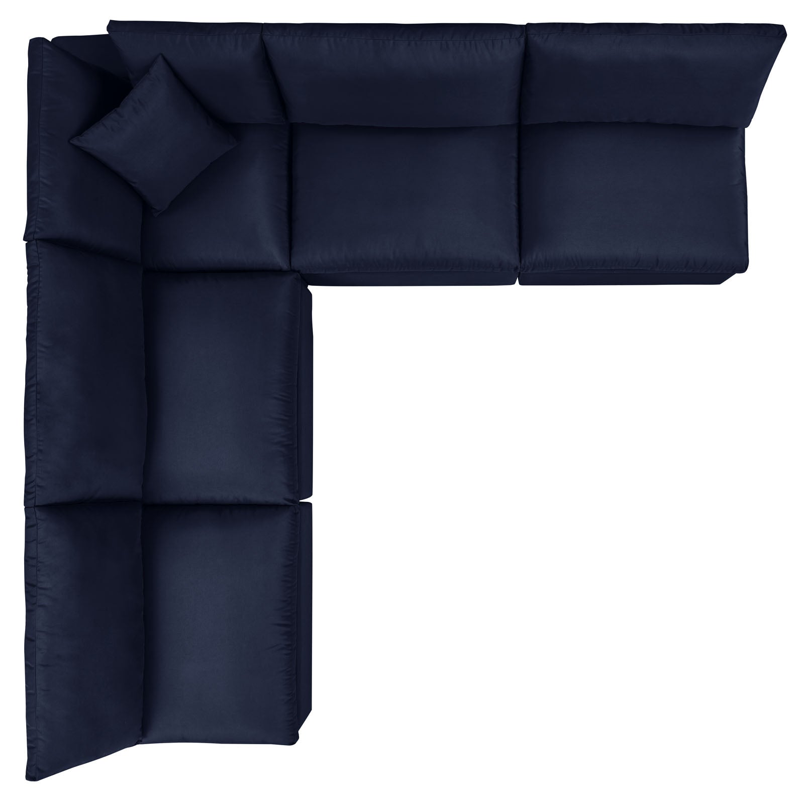 Modway Outdoor Sofas - Commix 5-Piece Outdoor 108 W Patio Sectional Sofa Navy
