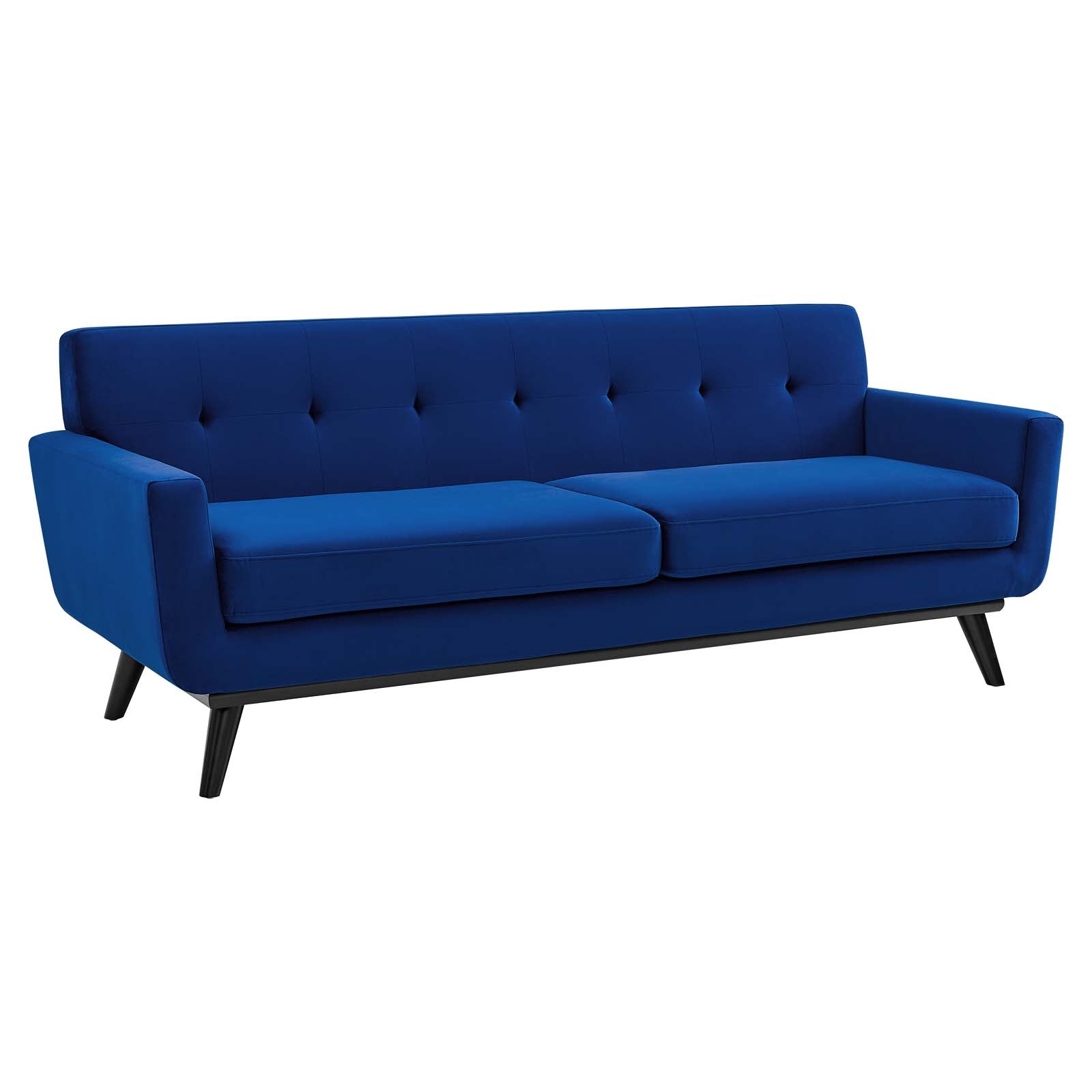 Modway Sofas & Couches - Engage Performance Velvet Sofa Navy