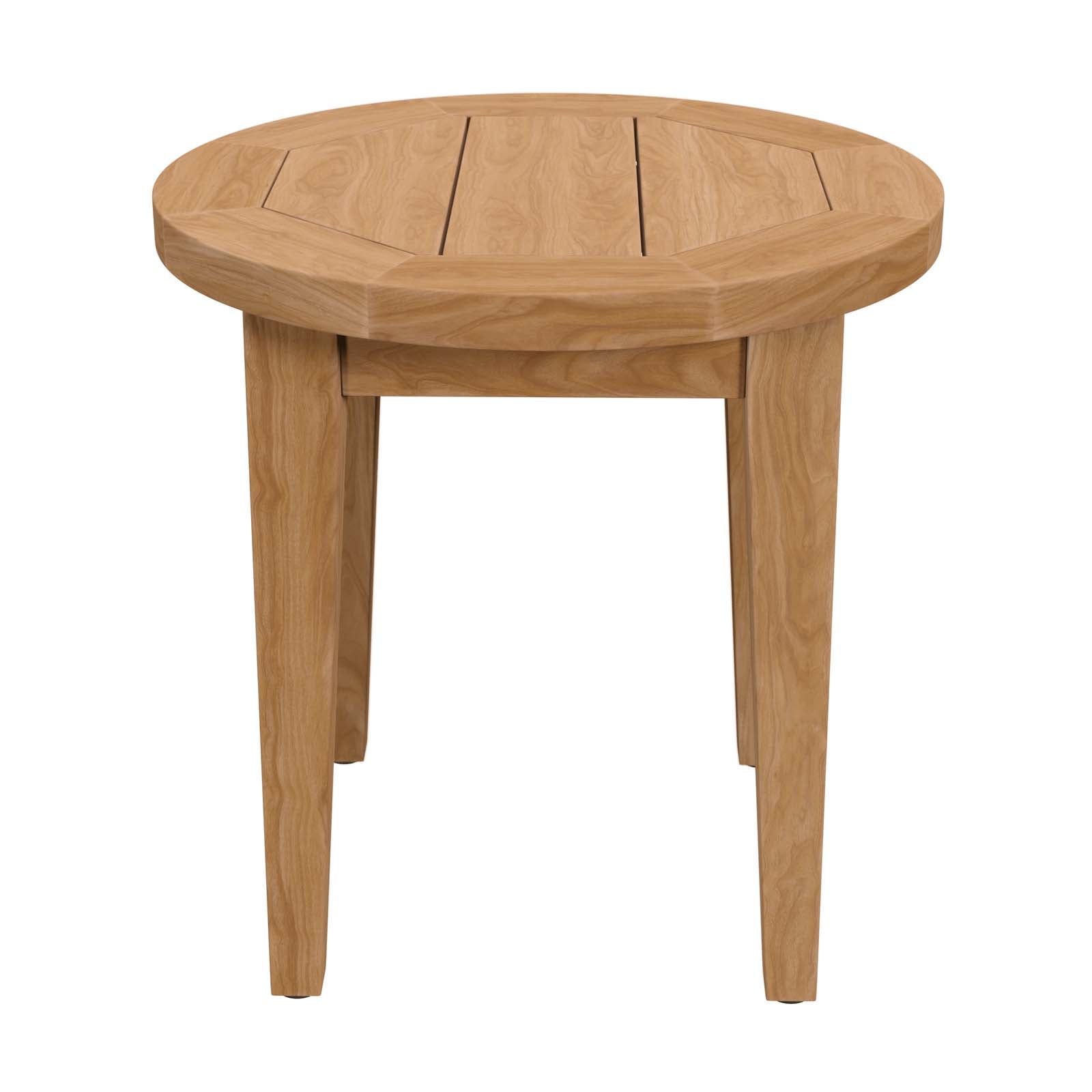 Modway Outdoor Side Tables - Brisbane Teak Wood Outdoor Patio Side Table Natural
