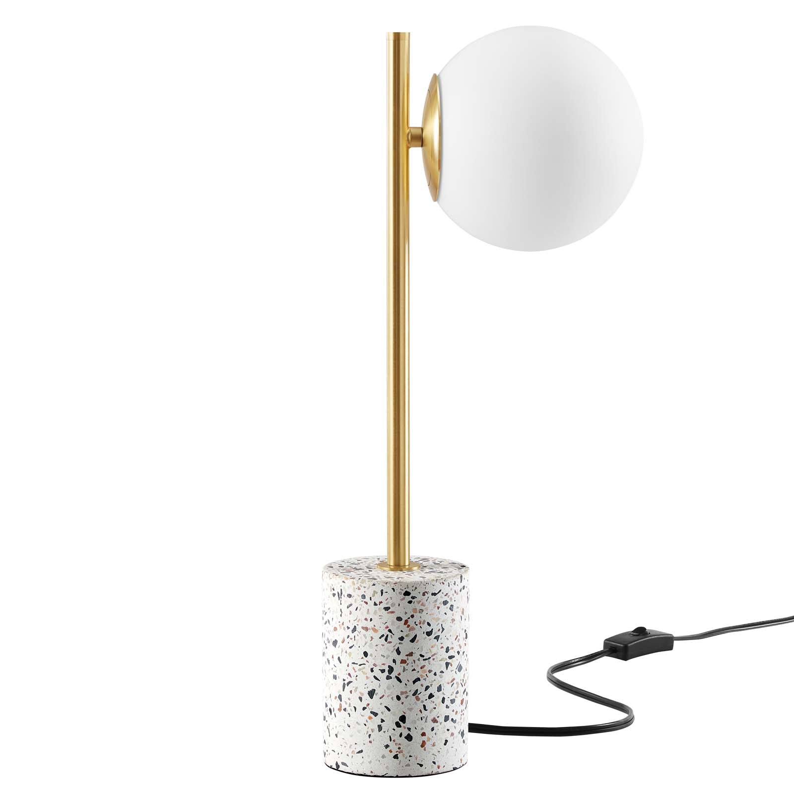 Modway Table Lamps - Logic Terrazzo Table Lamp White