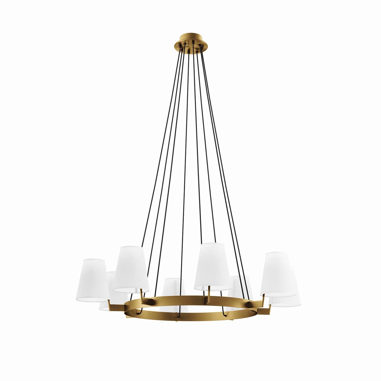 Modway Ceiling Lights - Surround 8-Light Chandelier White Satin Brass